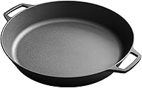 EDGING CASTING 17 Inch Pre-Seasoned Cast Iron Skillet - Dual Loop Handles, Oven Safe for Grill, Induction, Campfire