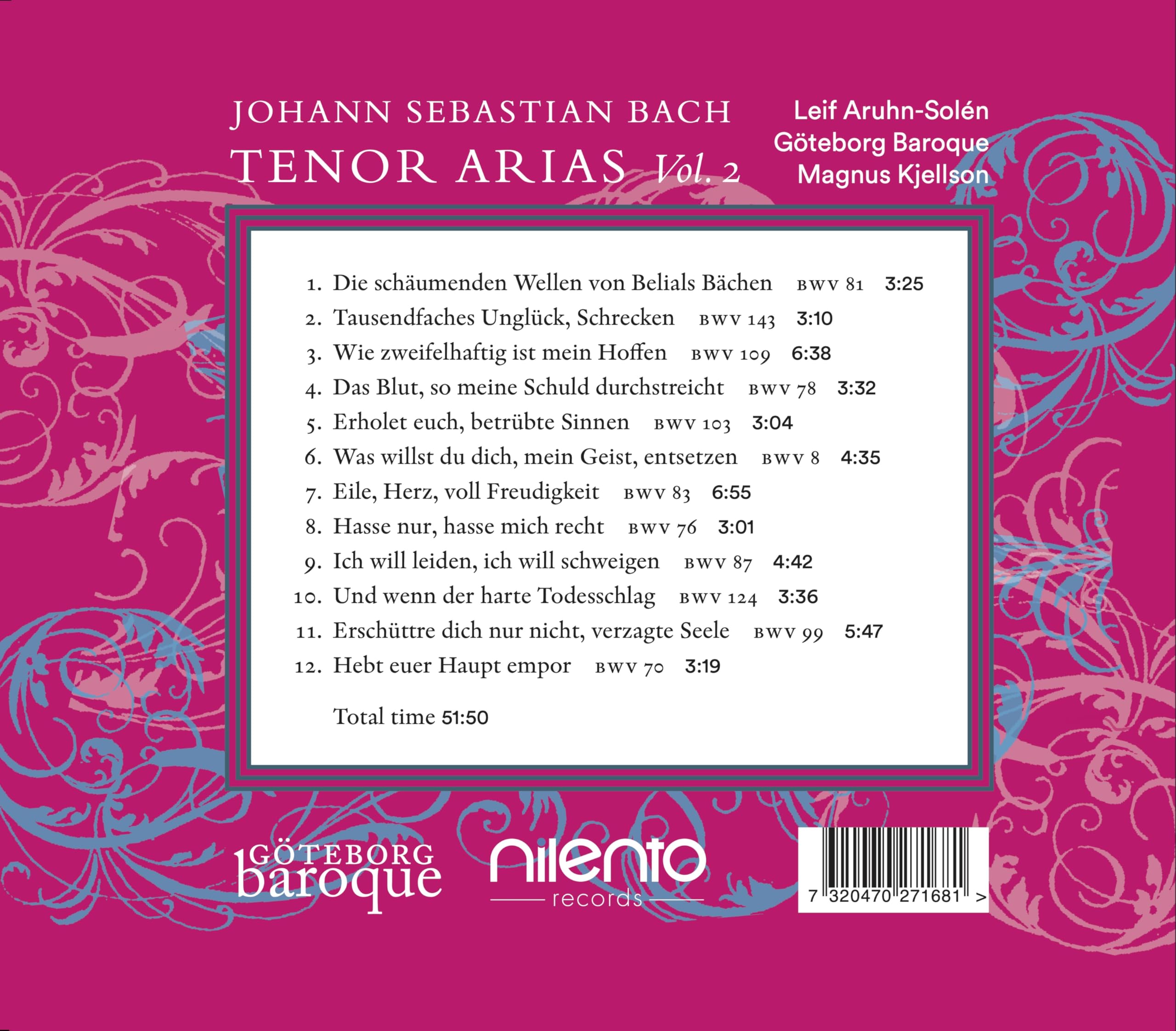 Bach: Tenor Arias Vol. 1+2 – Bundle – Autographed Edition Signed by the Artist