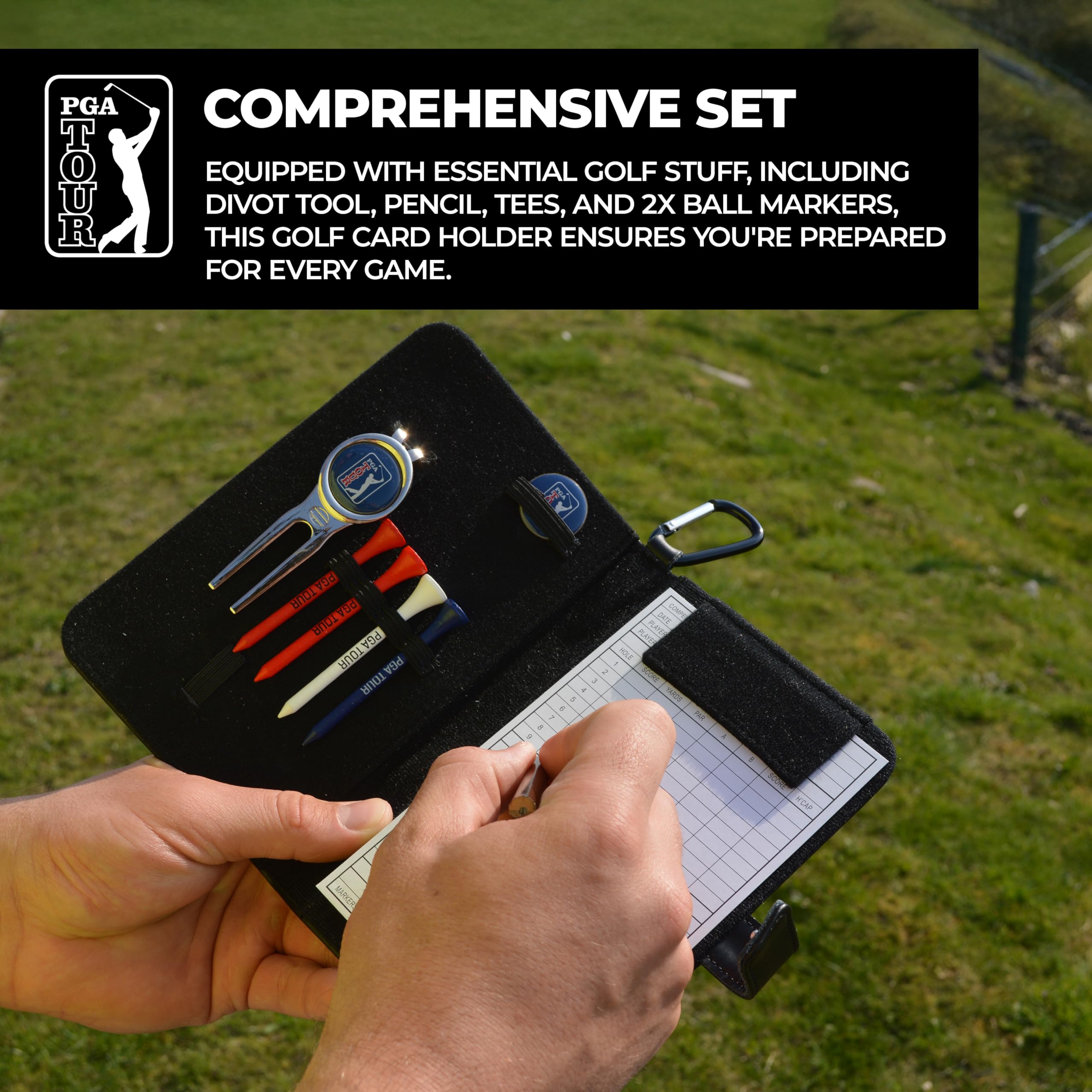 PGA Tour Golf skórzany organizer - czarny
