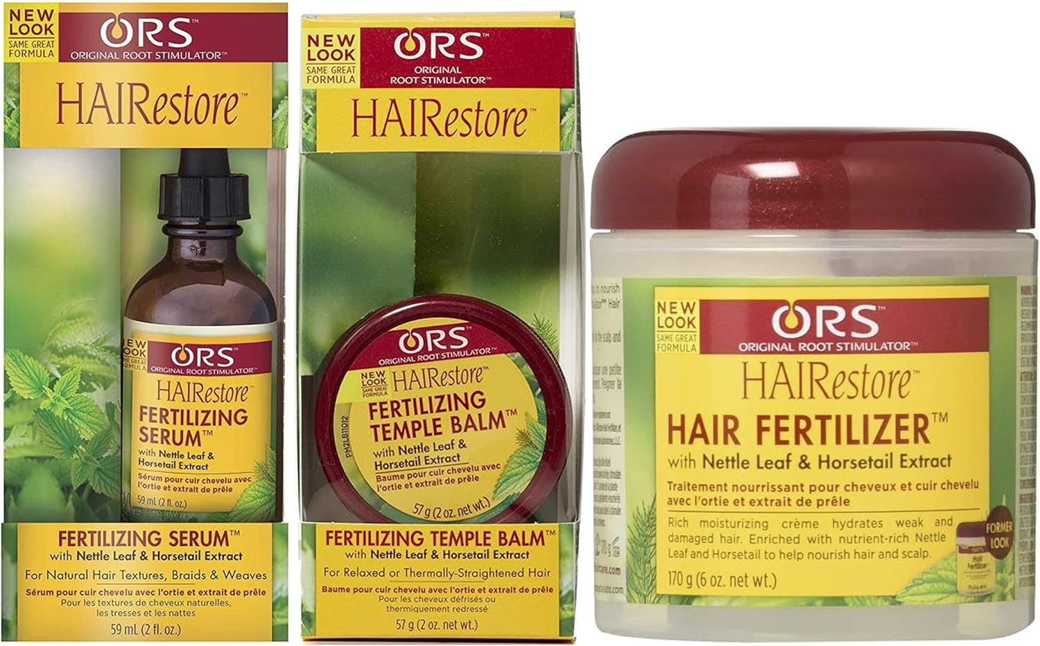 ORS HAIRestore Fertilizing Serum 59ml, Fertilizing Temple Balm 57g