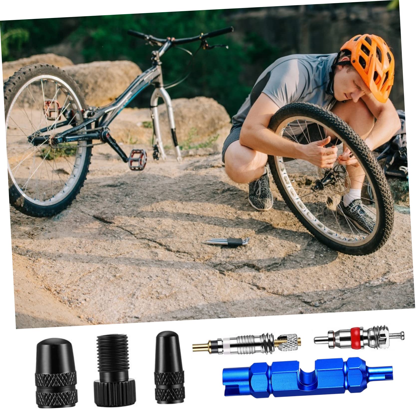 UPKOCH Ventiladapter Auto Ventilkernwerkzeug Ändern Luft Entfernung reifenventil Adapter Fahrradventil Adapter Set Fahrrad Reparatur Werkzeug Radstamm Aluminiumlegierung Black