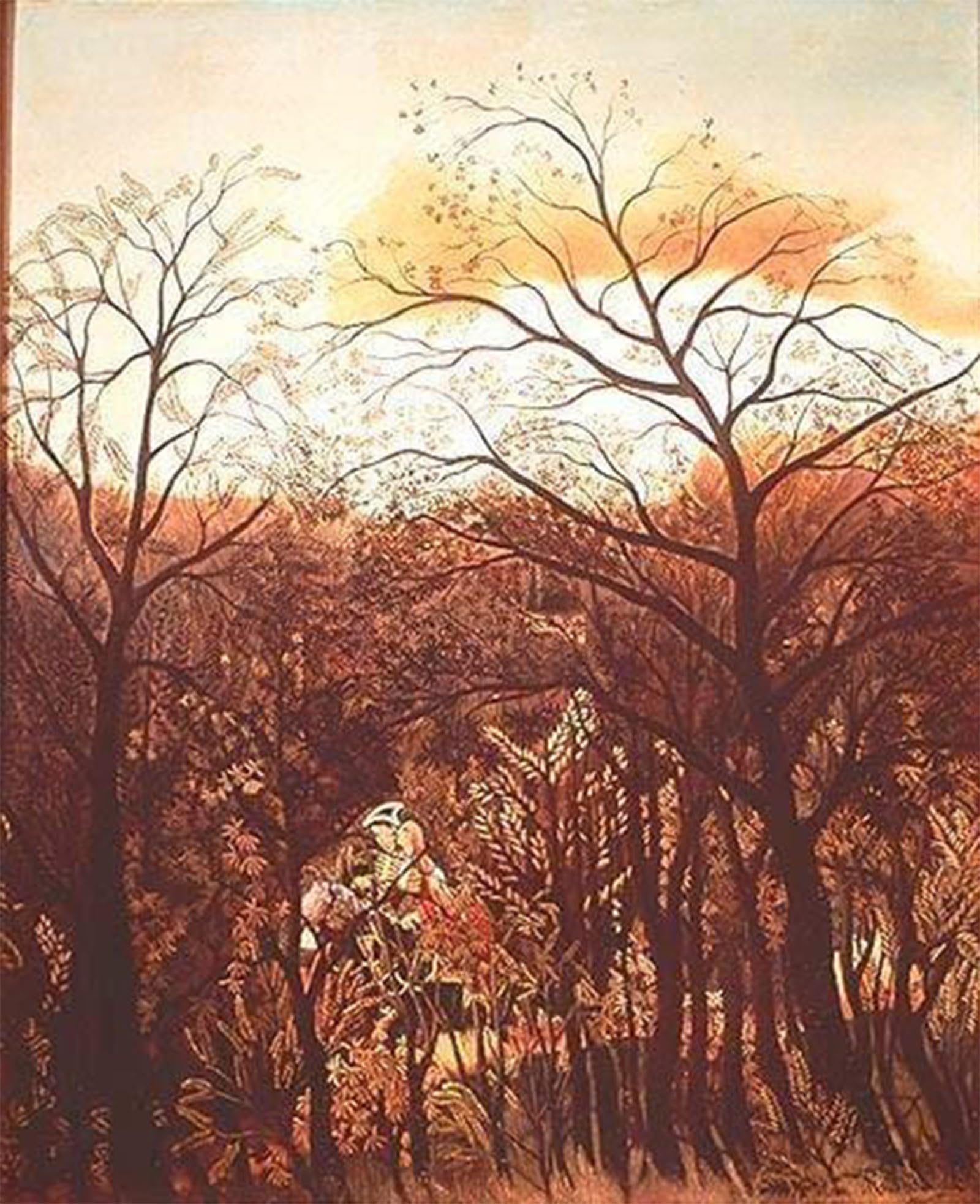 ARTXLXXBN Famous Painting Art Wall Decor Abstract Art Picture Rendezvous in the Forest by Henri Rousseau Animal Pictures for Home Decor 60x90cm