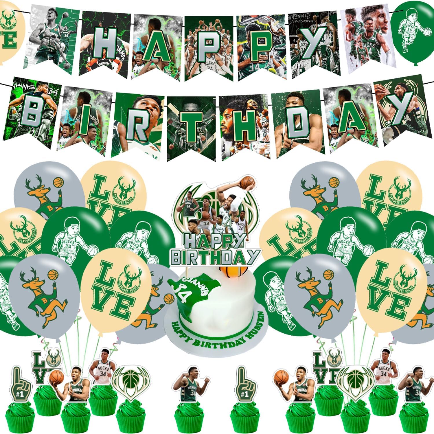 Milwaukee Basketball Birthday Party Decorations, Milwaukee