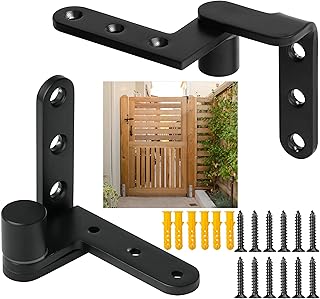 Pivot Door Hinge,Pivot Hinge,180 Degree Hinge Suitable for Doors with Thickness 20mm-40mm,Heavy Duty Door Hinge,Maximum Weight 100LBS,Solid Stainless Steel,Fence gate Hinges,Yard Door Hinges,1 Pair