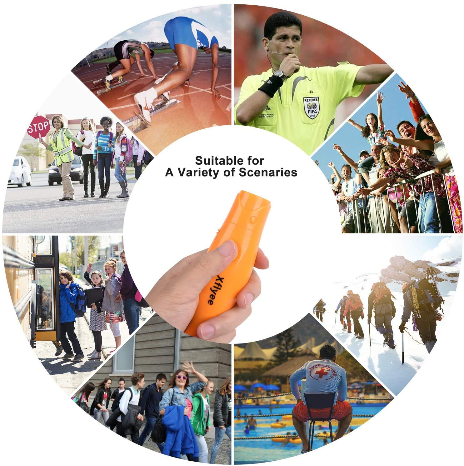 Electronic Whistles With Lanyard, Loudest Electric Whistles 3 Tones