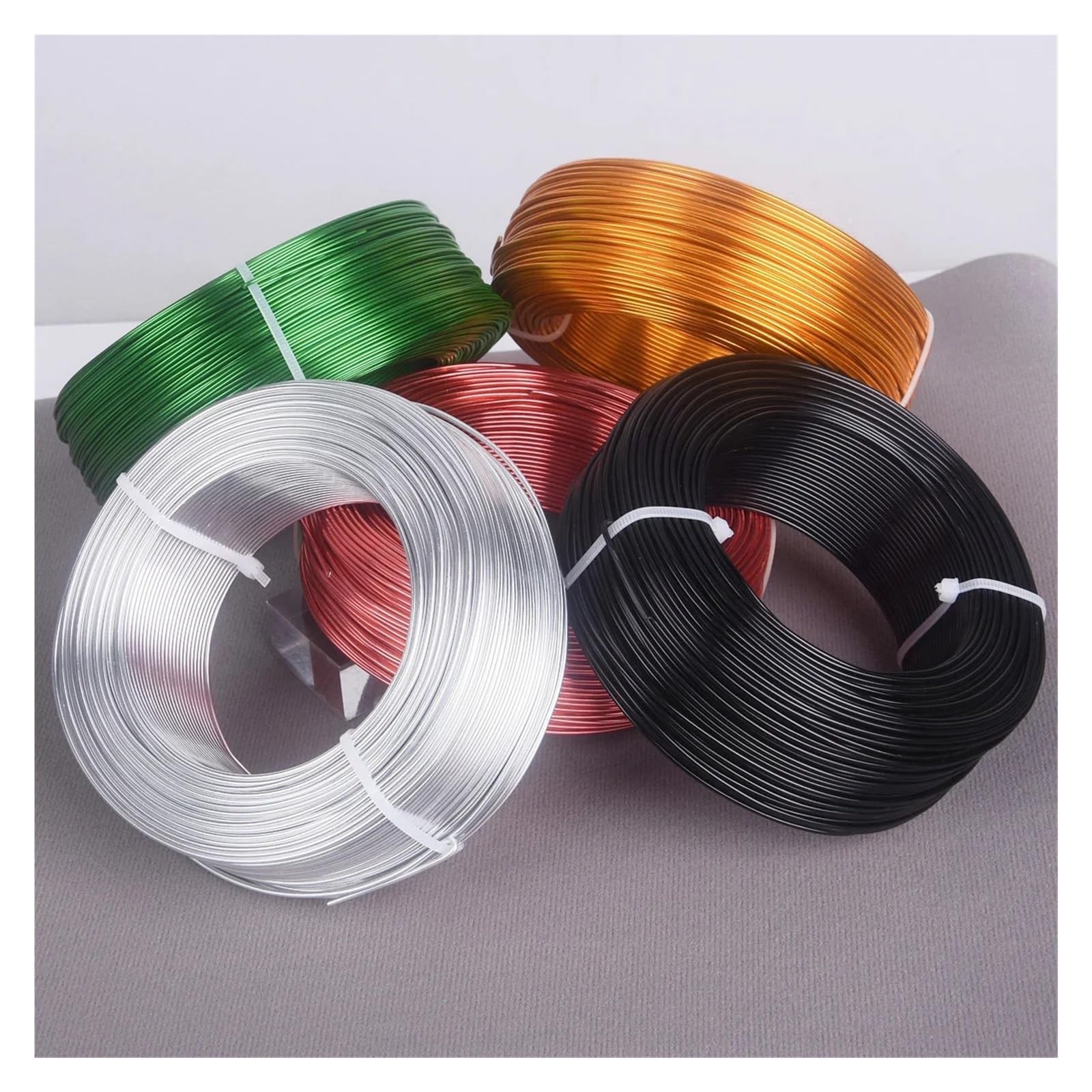 1 rotolo da 500 g di filo di alluminio morbido for perline, 0,8 mm/1 mm/1,5 mm/2 mm/2,5 mm/3,0 mm, for la creazione di gioielli fai da te.(Orange,1.5mm 95meters)