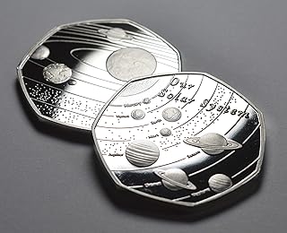 The Commemorative Coin Company OUR SOLAR SYSTEM .999 Silver Commemorative. Planets/Stars/Sun/Moon Space/Universe Earth/Venus/Mars