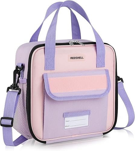 REDSHELL Lonchera táctica para niños, bolsa de almuerzo grande aislada para niñas, lonchera cuadrada para niños, lonchera cuadrada para niños, bolsa