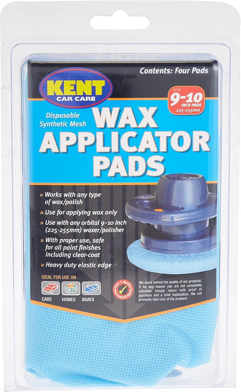 Kent Car Care Microfibre Polishing Pad for Orbital Waxer/Polisher 9/10