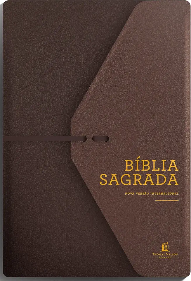 Bíblia NVI, Couro Soft, Marrom Artesanal, Espaço para Anotações