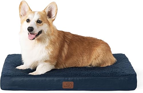 Miniatura 22 de Bedsure - Cama grande para perros para jaula - Camas planas y cómodas para mascotas con funda extraíble y lavable, alfombrilla ortopédica de espuma