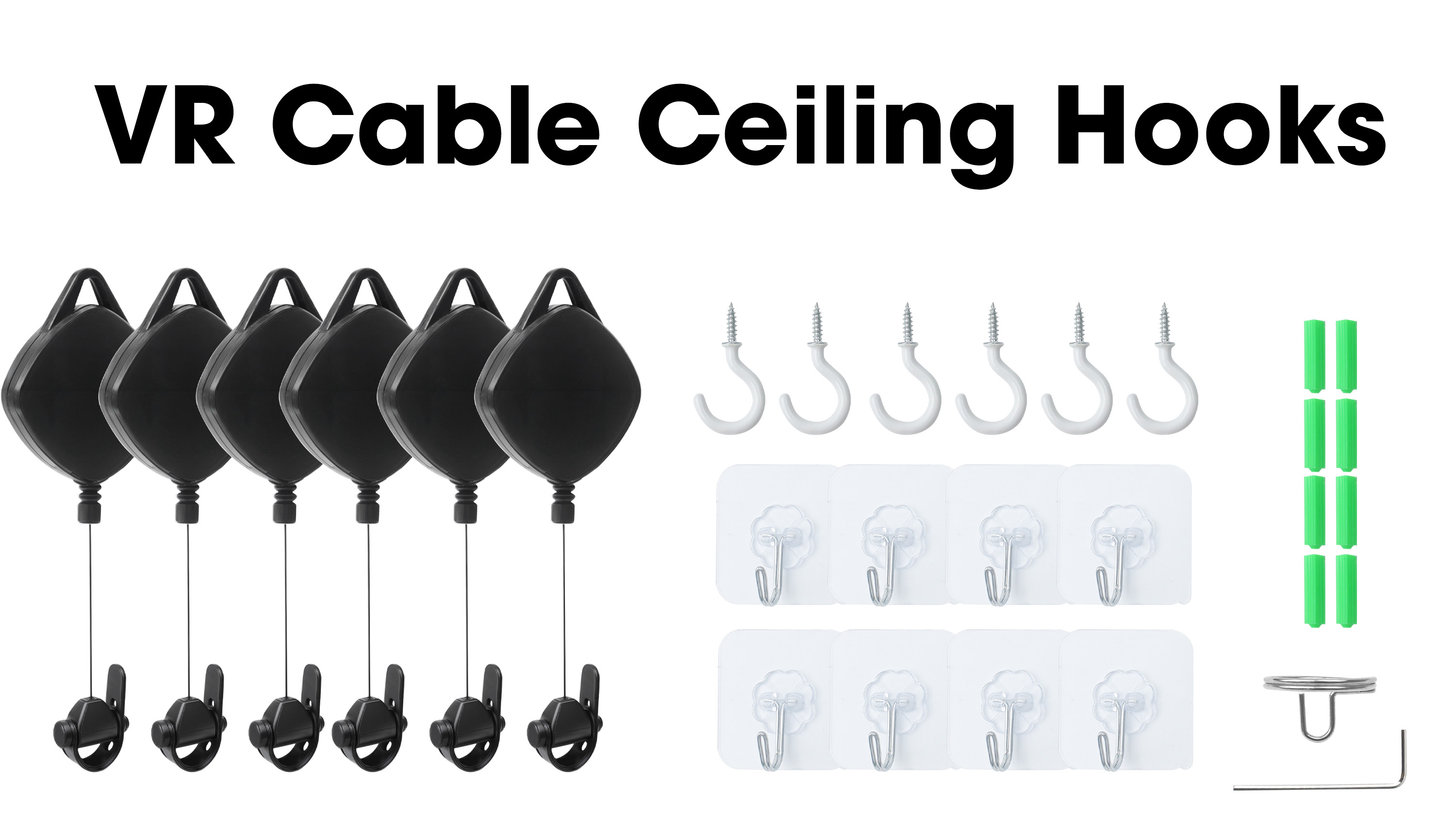 Amazon.com: 6 Packs VR Cable Pulley Ceiling Management System