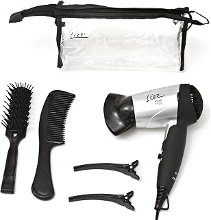 Secador de Cabelos Mini Prata, Lizz Professional, Bivolt, 1200W