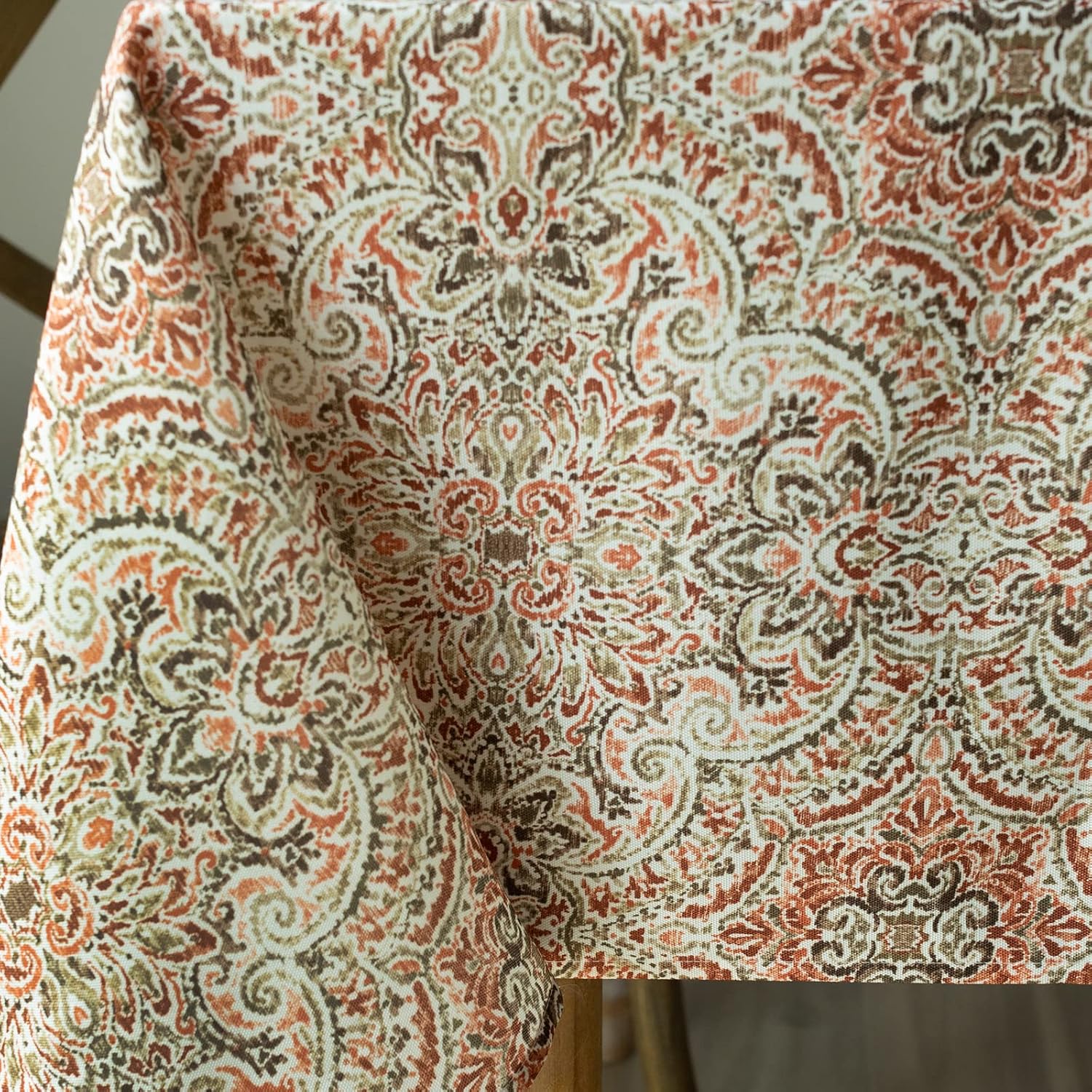 Benson Mills Echo Spillproof Fabric Tablecloth for Fall, Harvest, and Thanksgiving (60" x 104" Rectangular) : Home & Kitchen