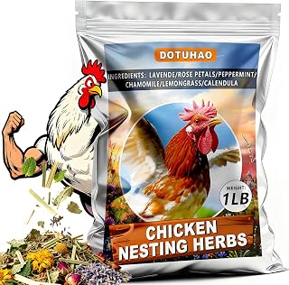 Chicken Nesting Herbs, Chicken Feed, Nesting Herbs for Chickens Coop, Natural Nestings Box Herb for Keeping Coops Fresh for Chickens (1 LB)