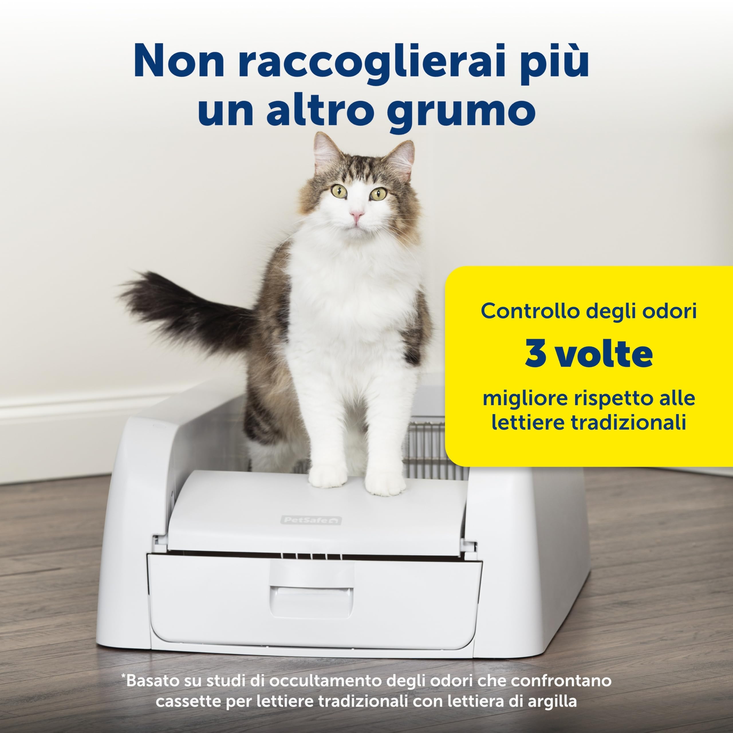 PetSafe - Lettiera Autopulente Agglomerante ScoopFree - Nessuna Paletta, Controllo Superiore degli Odori, Adatta a Più Gatti