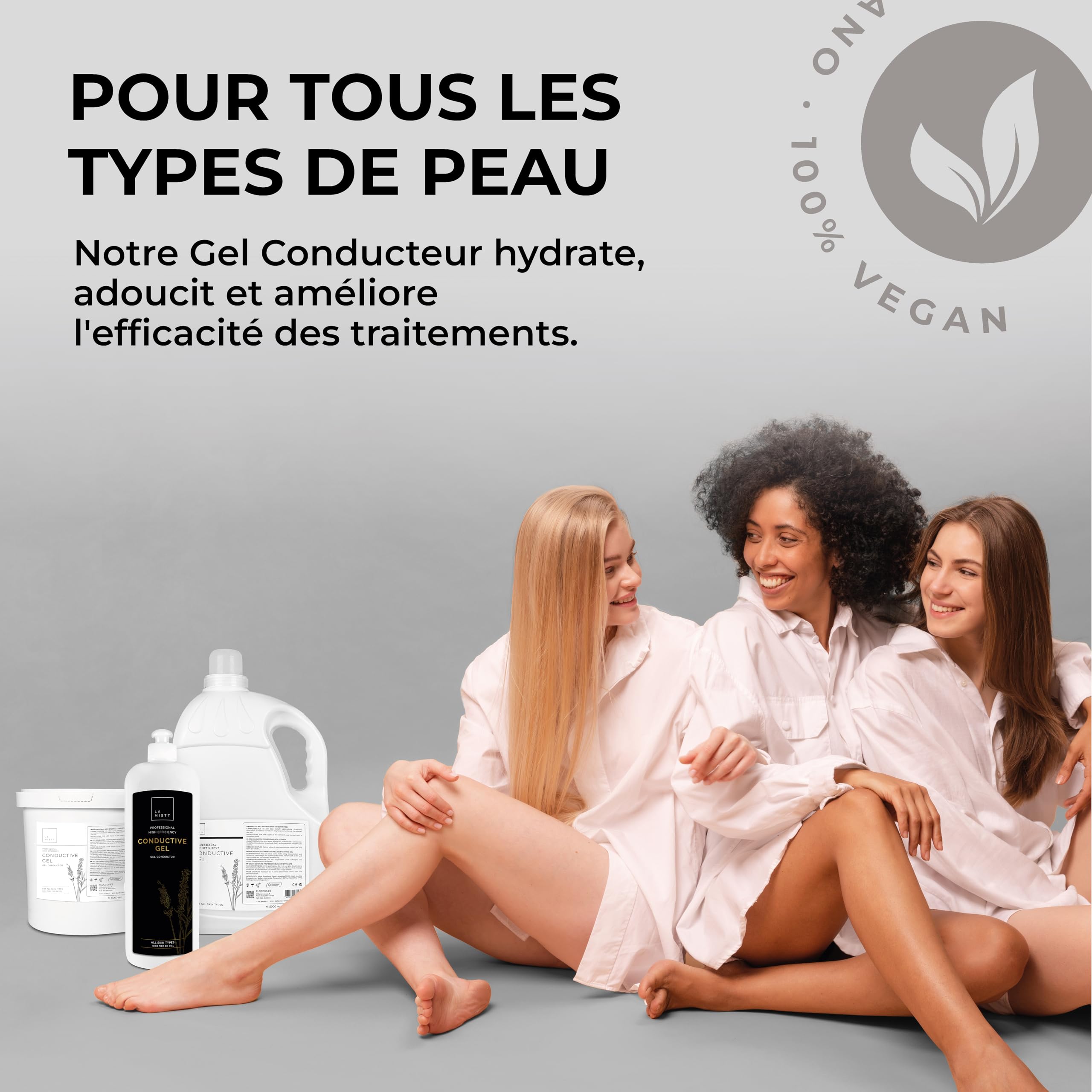 Gel Conducteur Électrostimulation 2000 ml | Gel Conducteur Visage et Corps, Ultrason, Électrodes, TENS, EMS
