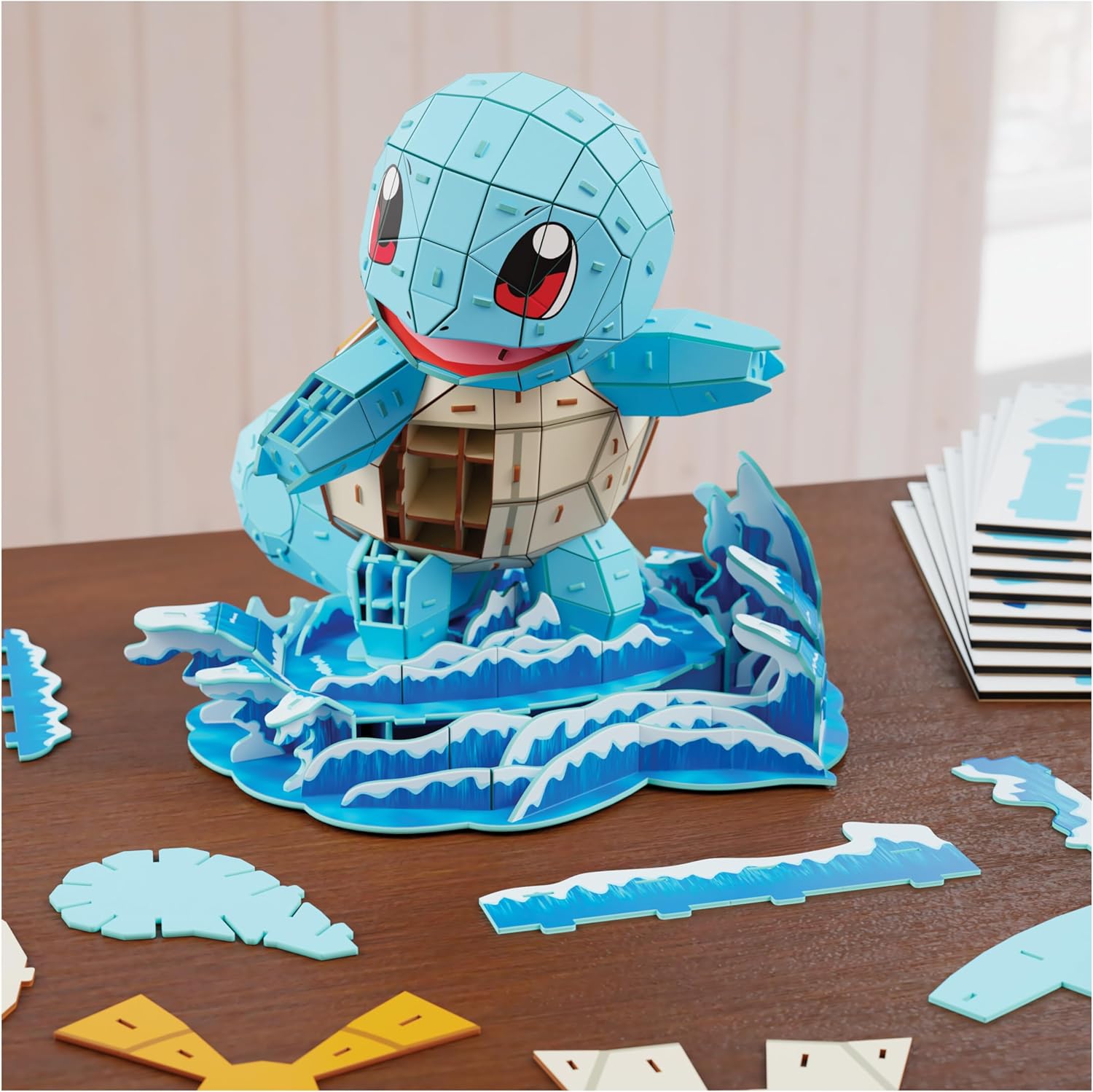 4D Build, Pokémon Squirtle 3D Model Kit, Pokémon Figure, Kanto First Partner Collection, Desk Décor, 180 Pieces, for Ages 12 & Up
