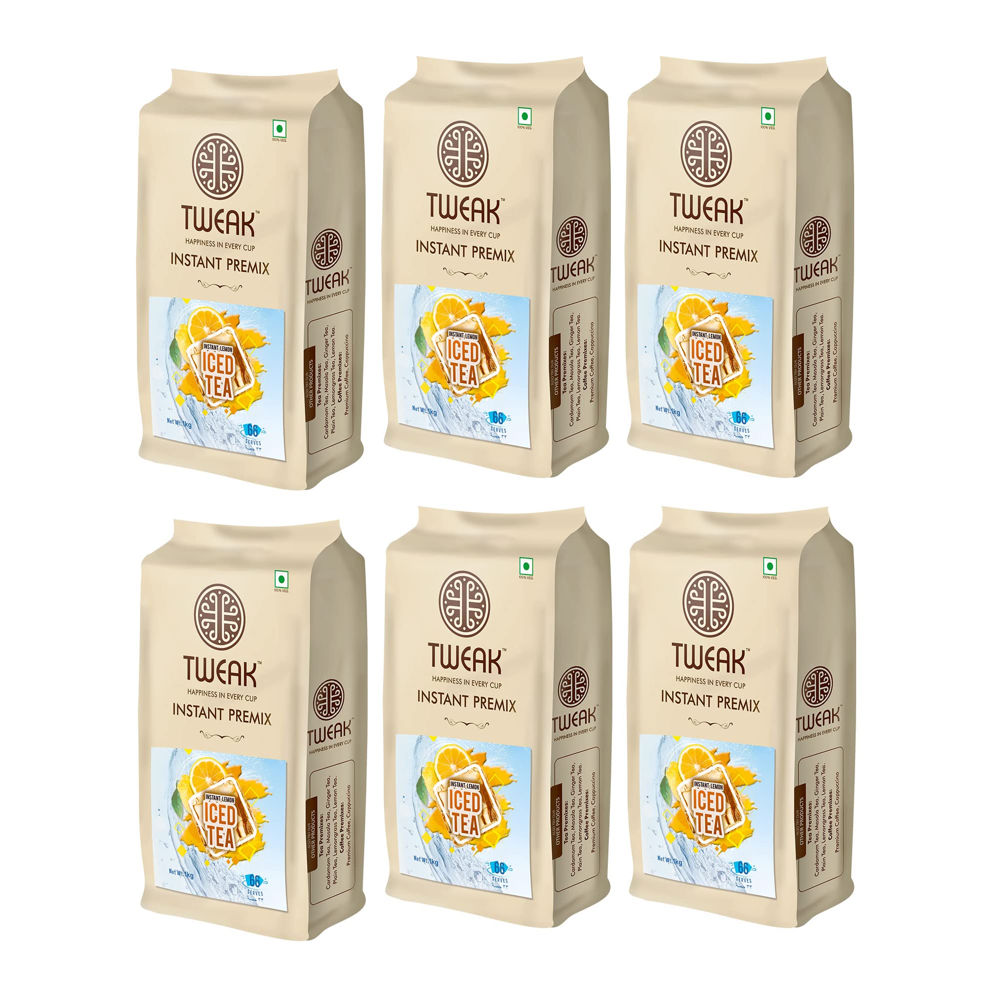 TWEAK Instant Lemon Tea Premix (PACK OF 6, Lemon Tea Premix)