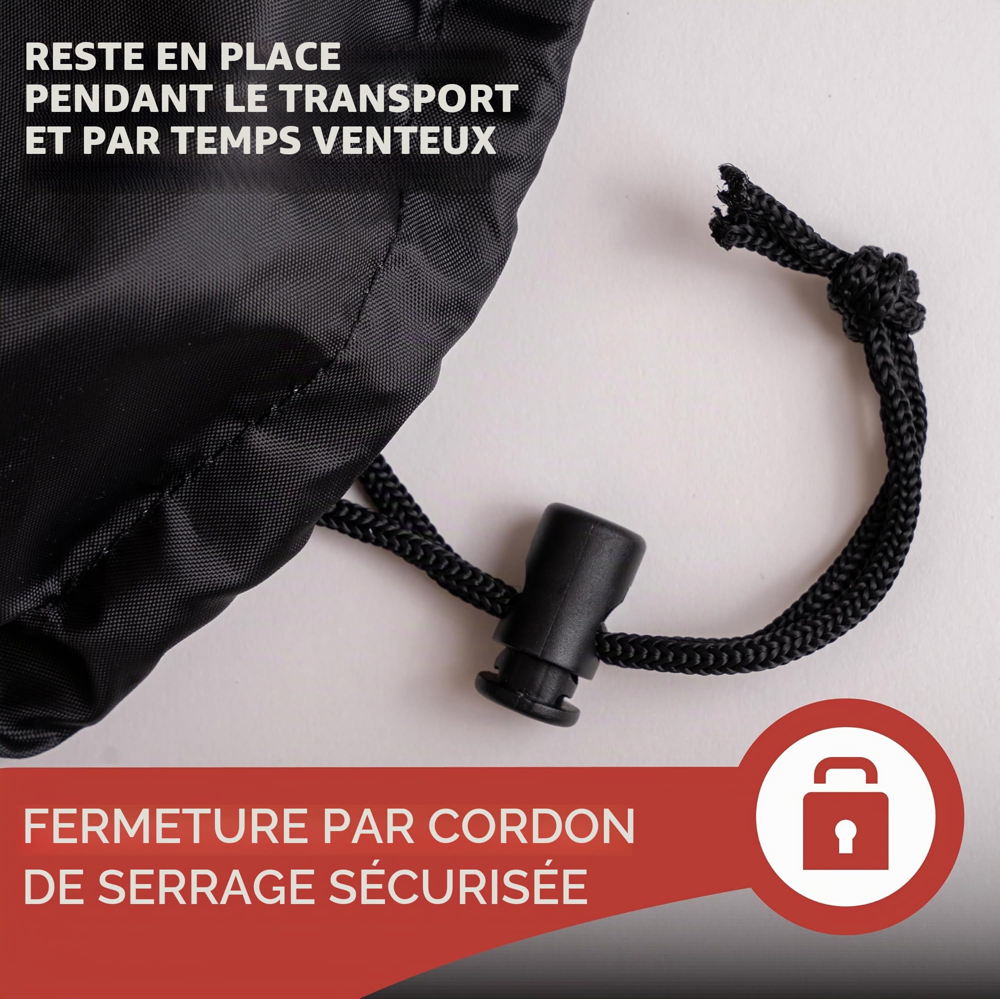 Tough Cover Housse de tondeuse à gazon Extreme Conditions - Tissu certifié imperméable 600D de qualité marine - Ajustement universel - Protège contre l'eau, les UV, la poussière, la saleté, le vent