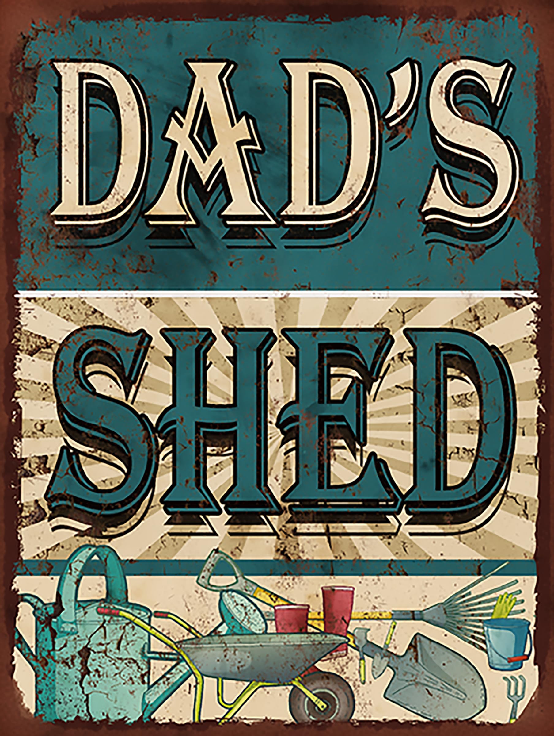 Shawprint Limited Mixed Dads Shed Metal Sign Retro Metal Tin Wall Art Novelty Gift (A4)