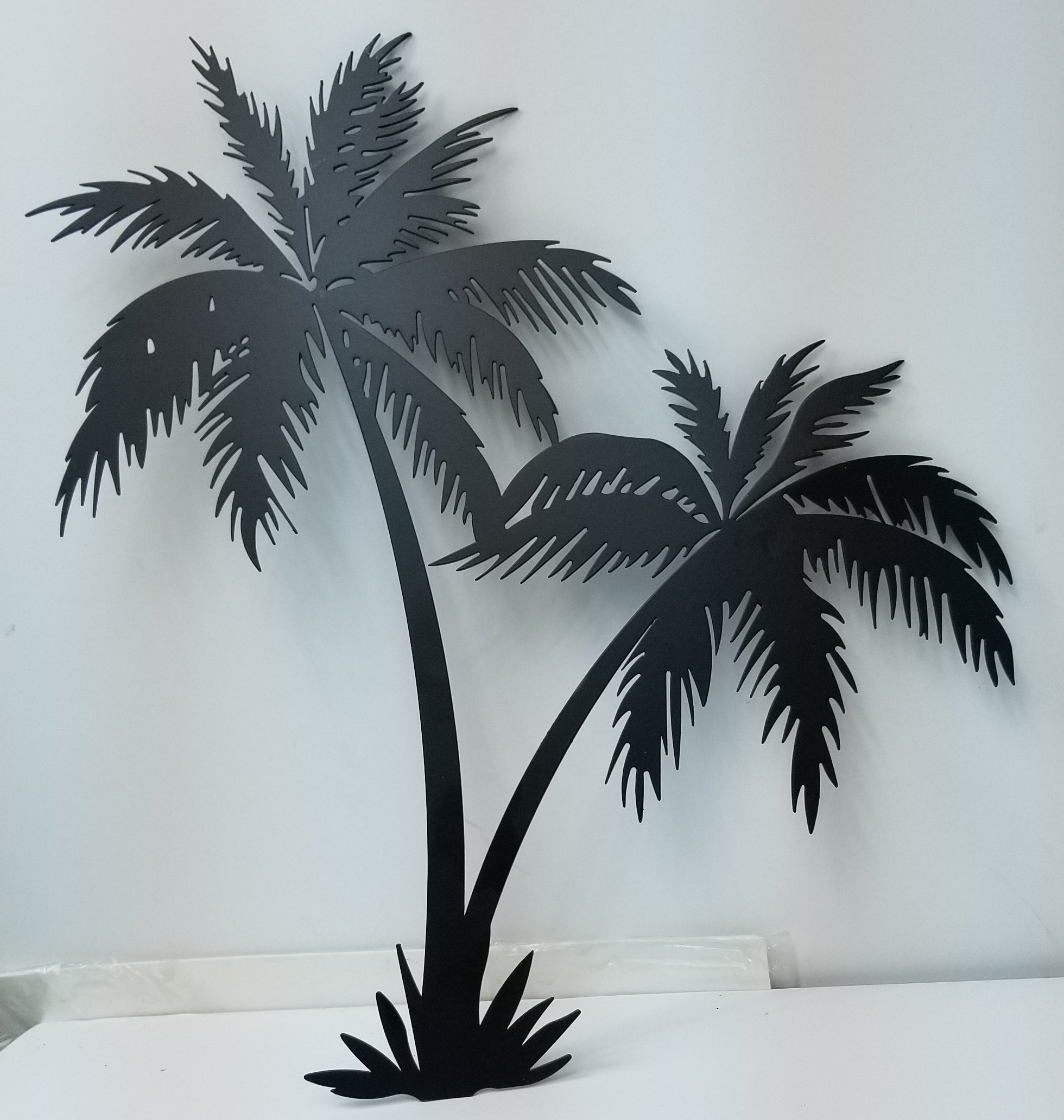 Set Di 2 Ganci Da Parete In Bronzo Palm Haven, Design A Forma Di Palma, Fatti A Mano A Bali, Eleganza Tropicale Per Corridoio E Cucina - 4
