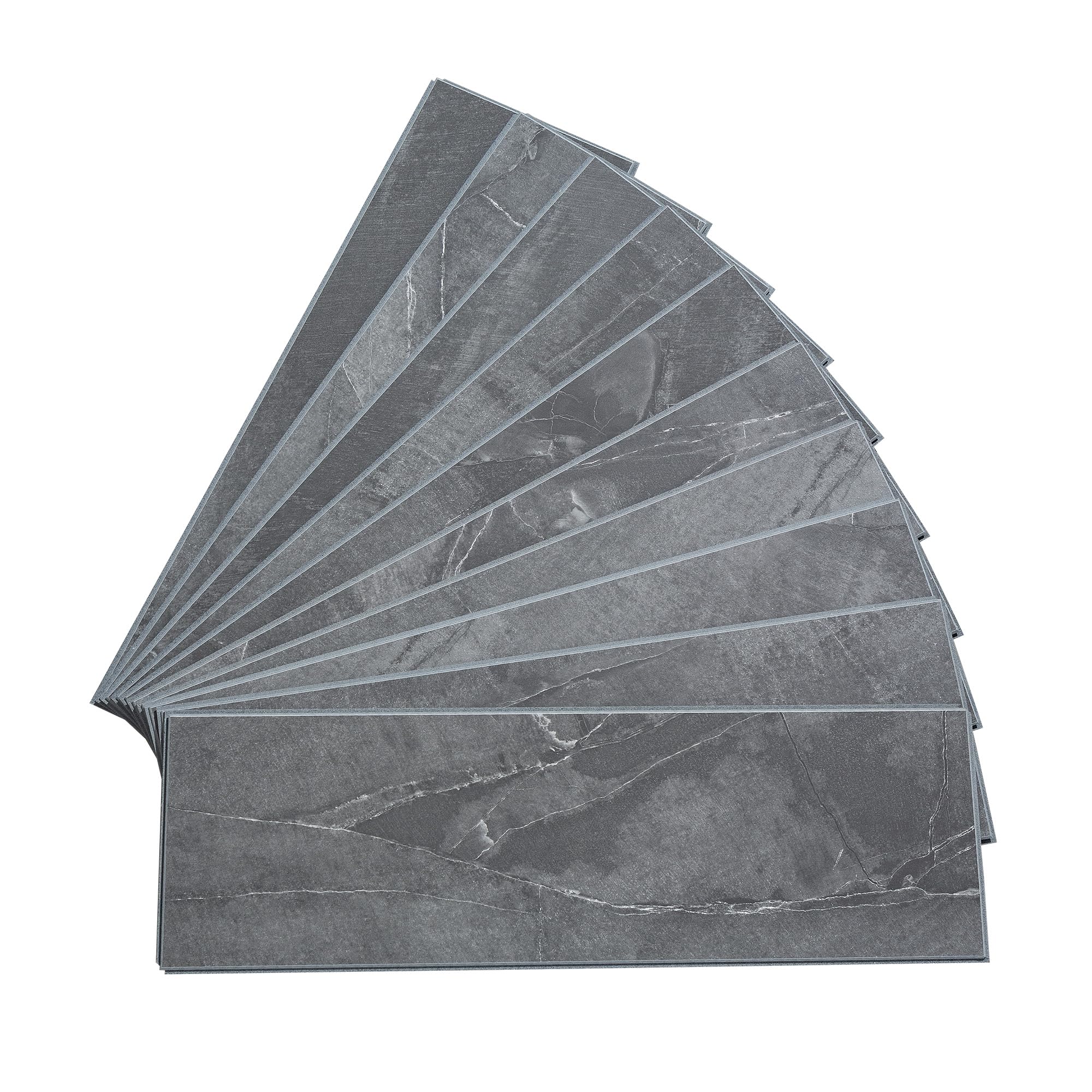 Palisade 22.8 in. x 7.31 in. Vinyl Wall Tiles in Cracked Slate (10 Pack)