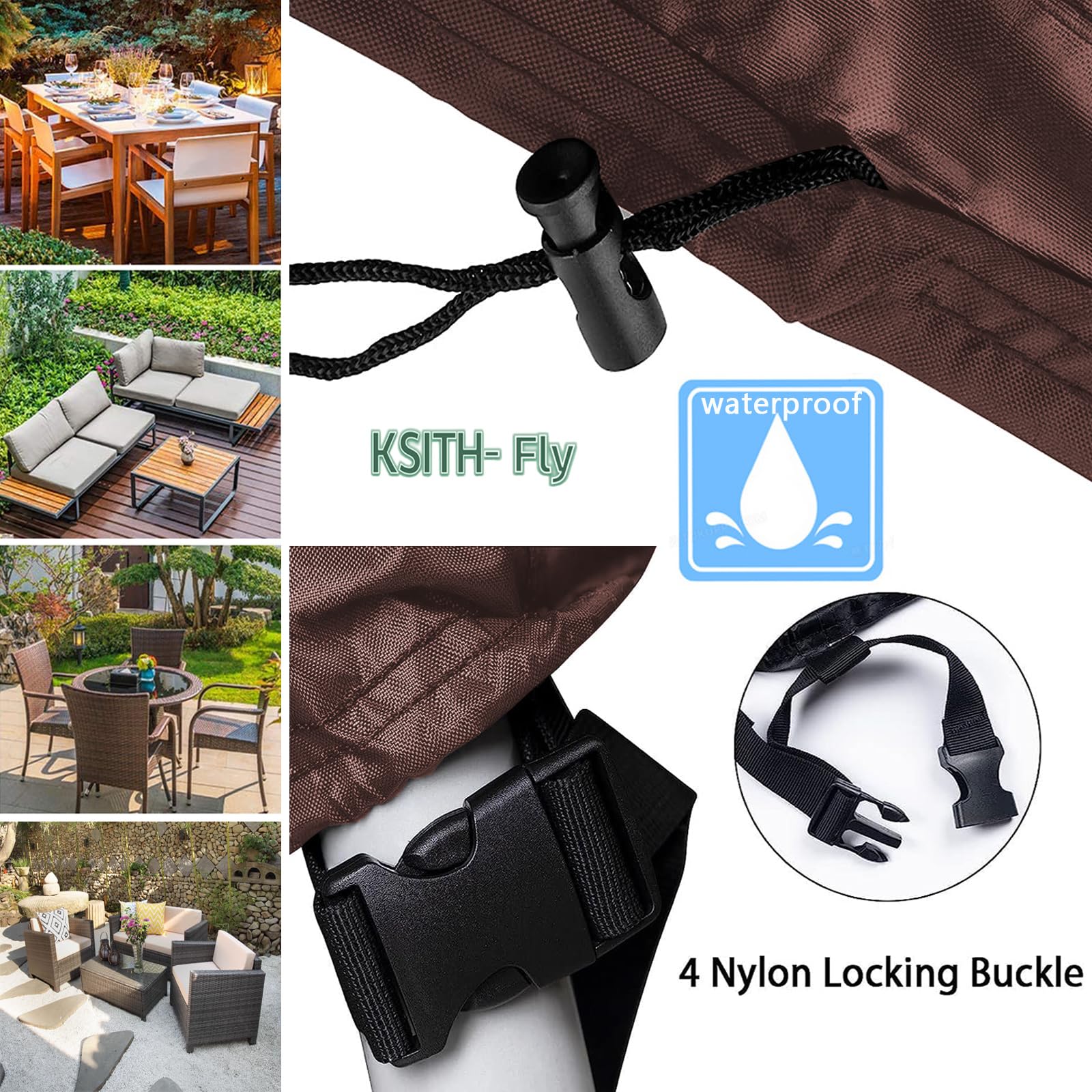 Housse De Table De Pique-nique Avec Housses De Banc, Style Ferme, Pour