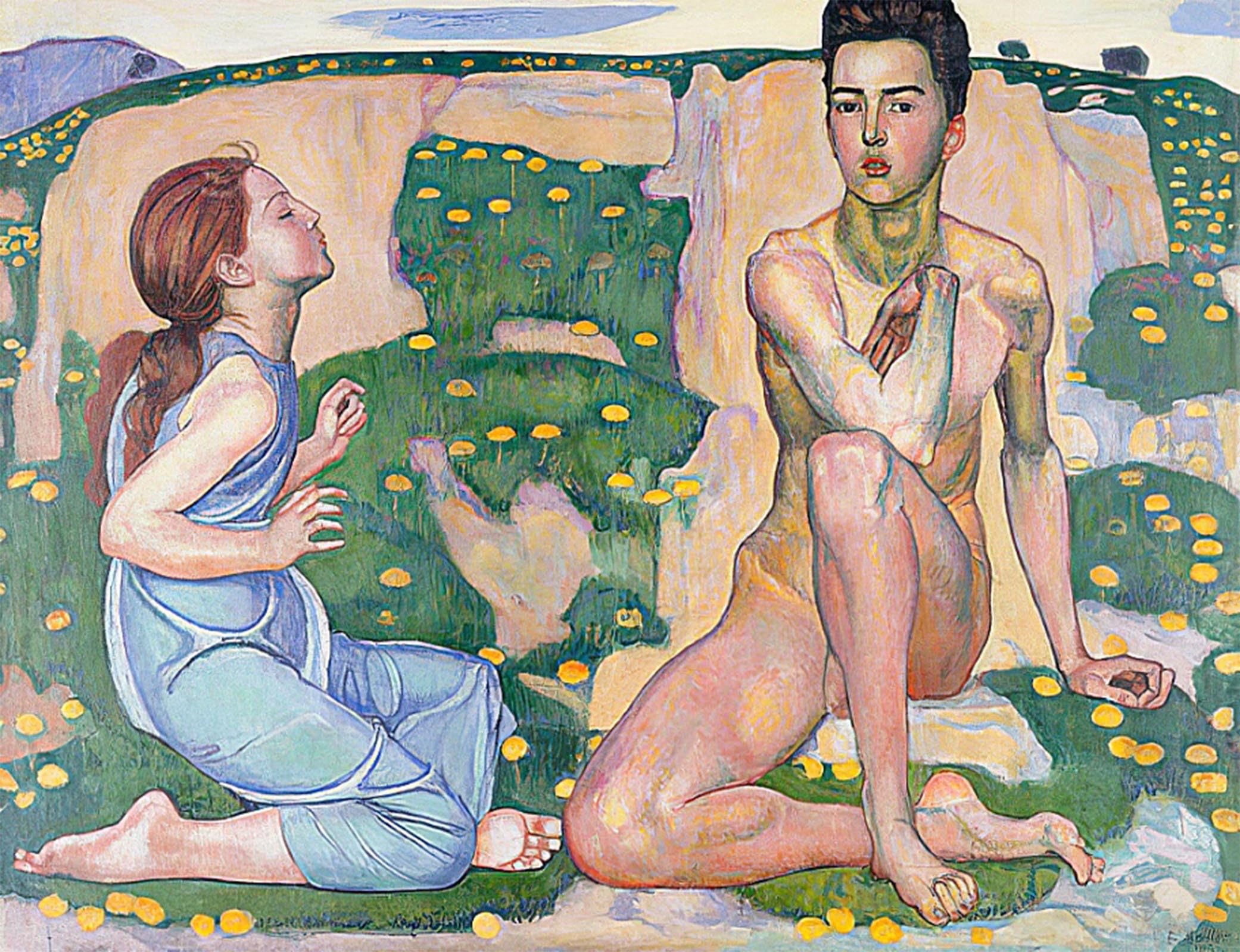 Lienzo La primavera de Ferdinand Hodler para decorar el salón 5