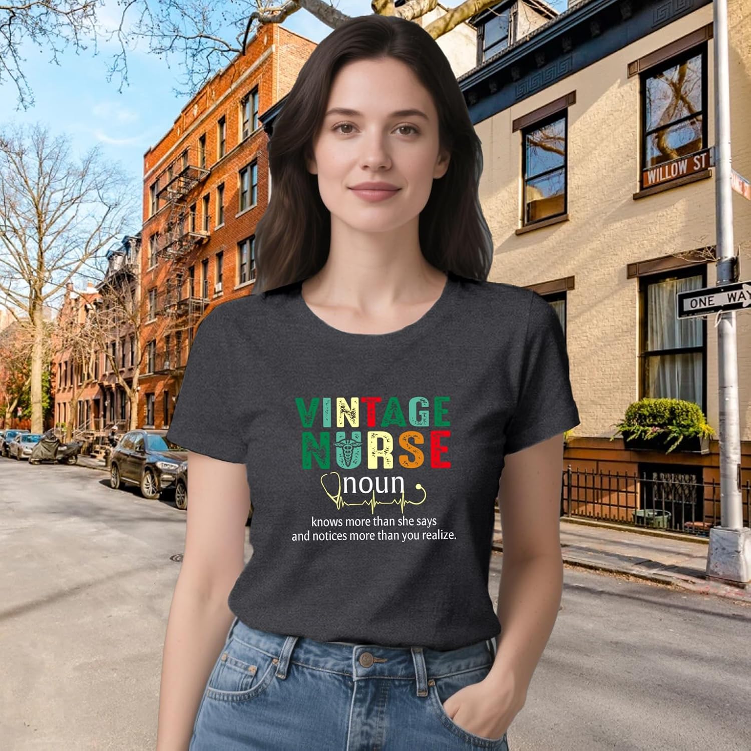 Nurse Shirt for Women Nurses Week T-Shirt Nursing Life Tee Tops - Image 4