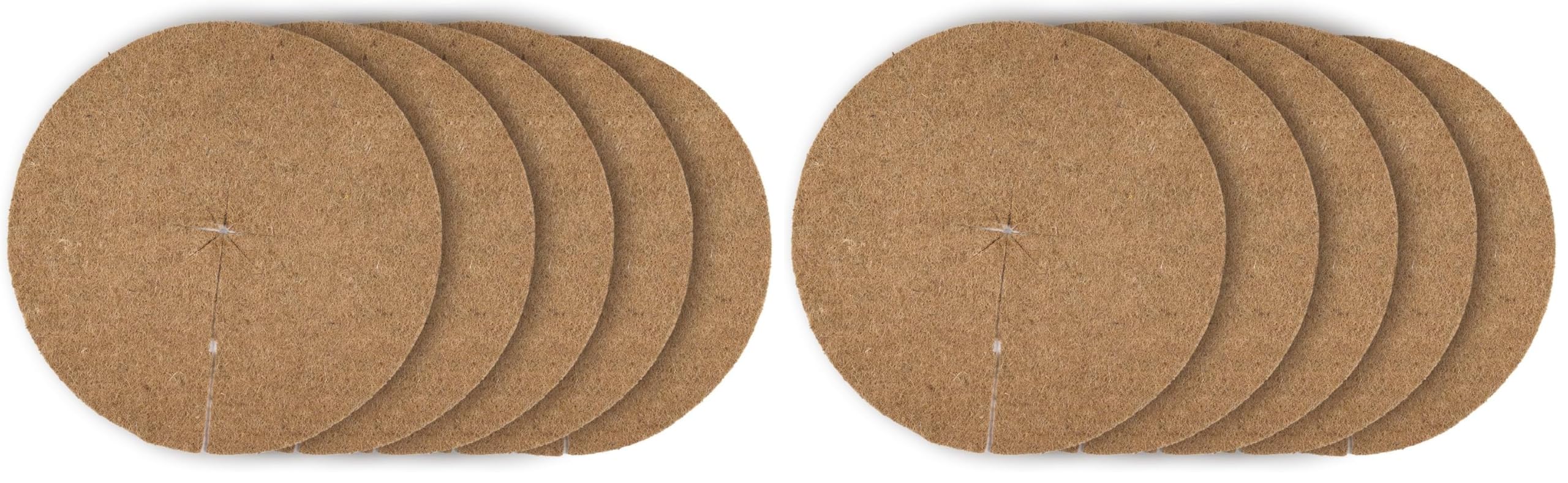 Disques de paillage en fibre de coco Ø 30 cm pour sublimer vos plantes en pot et balcons