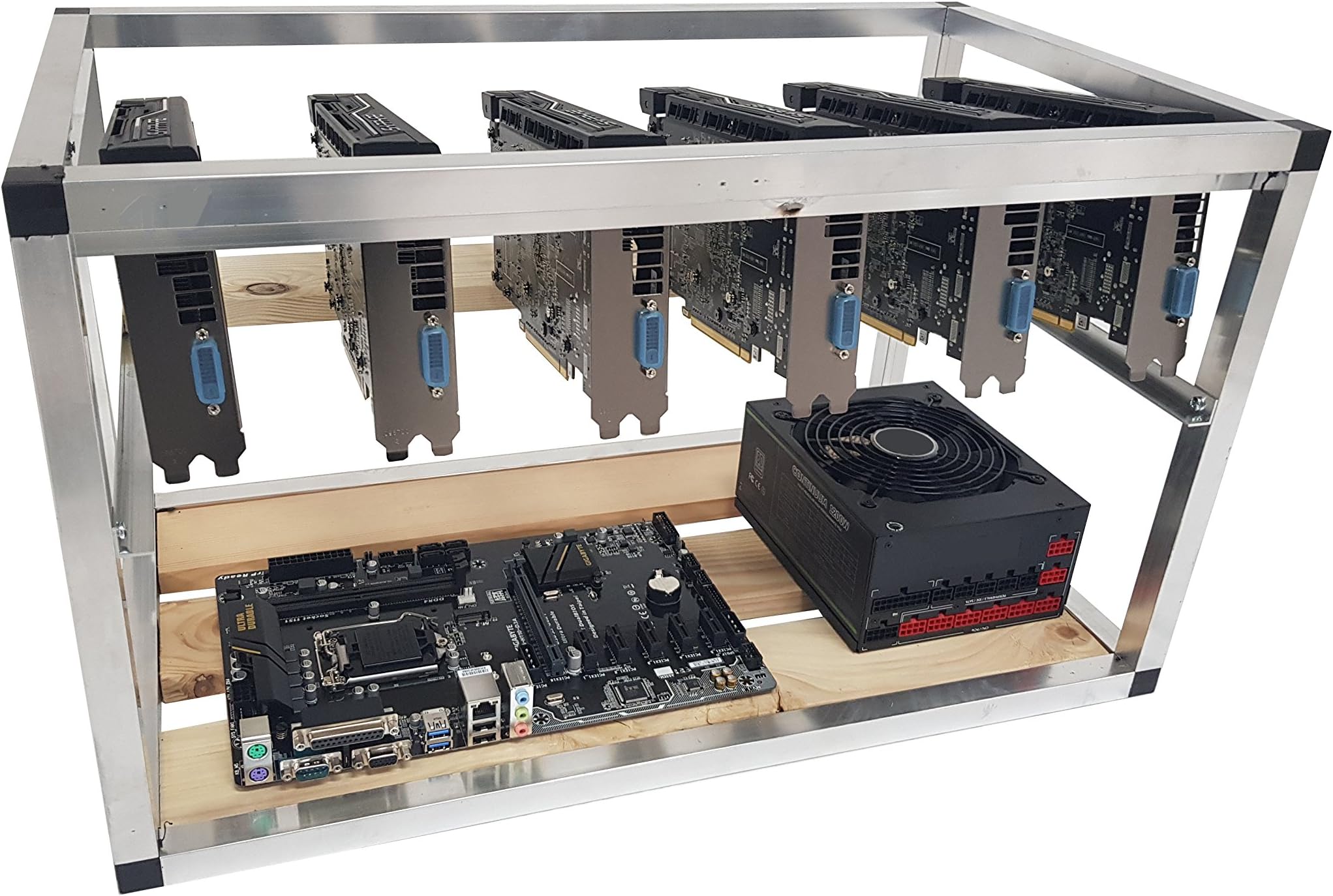 CoKo Tech Open Air Mining Rig Frame/Case for 6 Graphics Cards