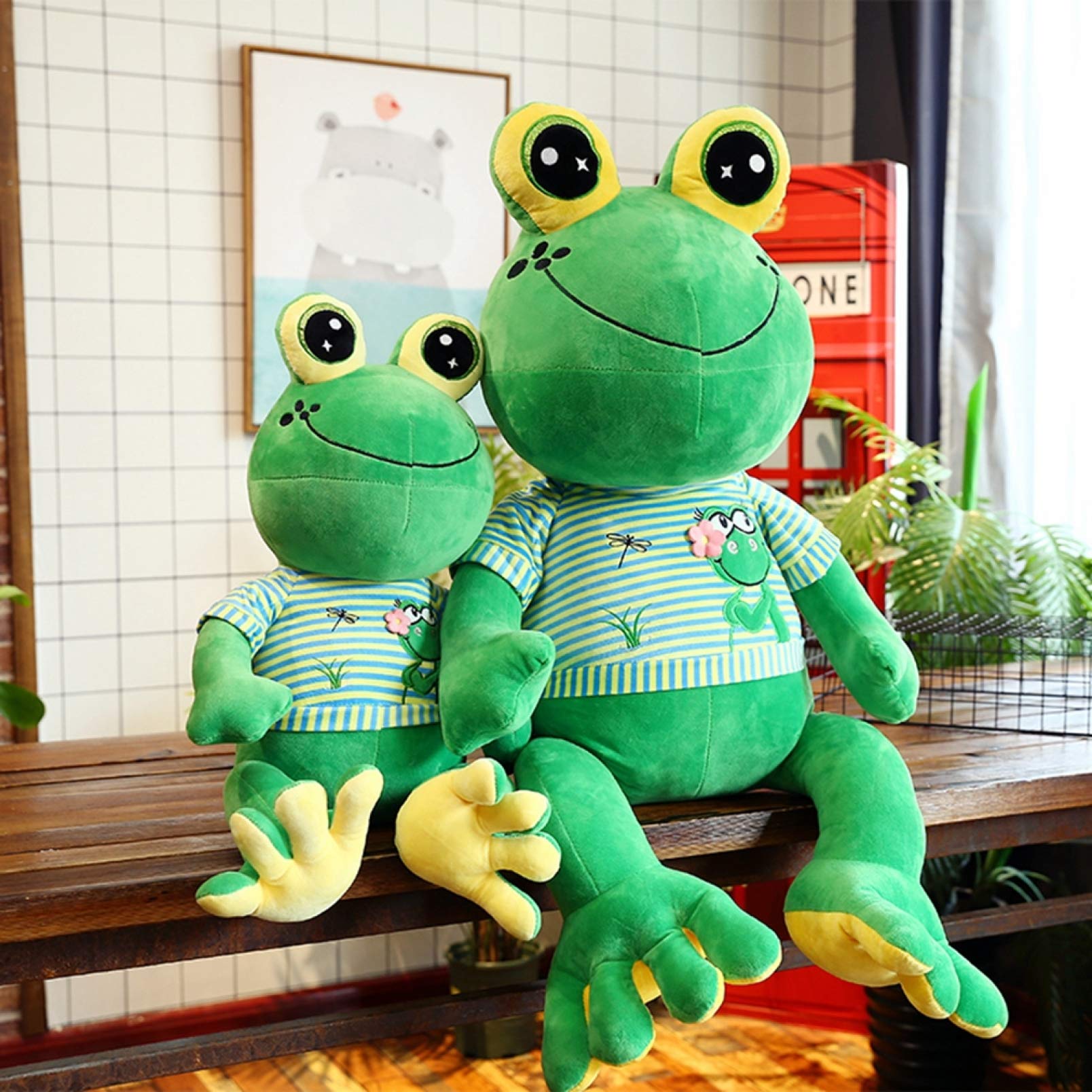 Amazon｜MJKQ9 ぬいぐるみ 特大 カエル グリーン 可愛い 動物 大きい 