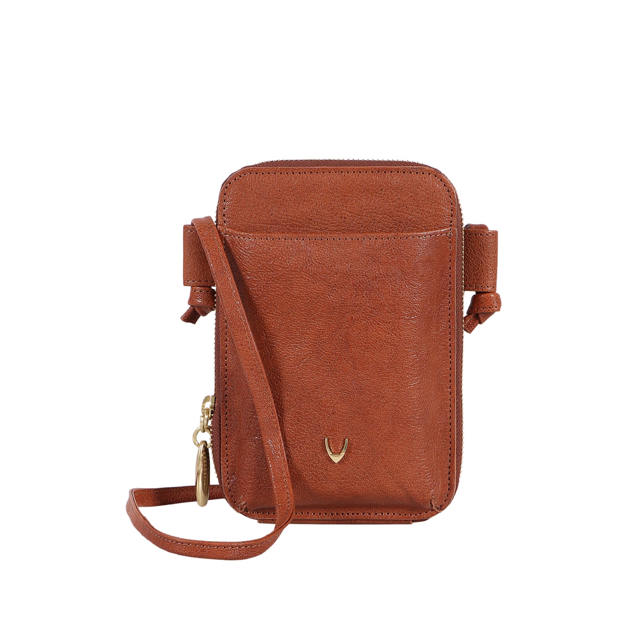 hidesign Women's Leather Phone Crossbody- Tangerine-picture-10