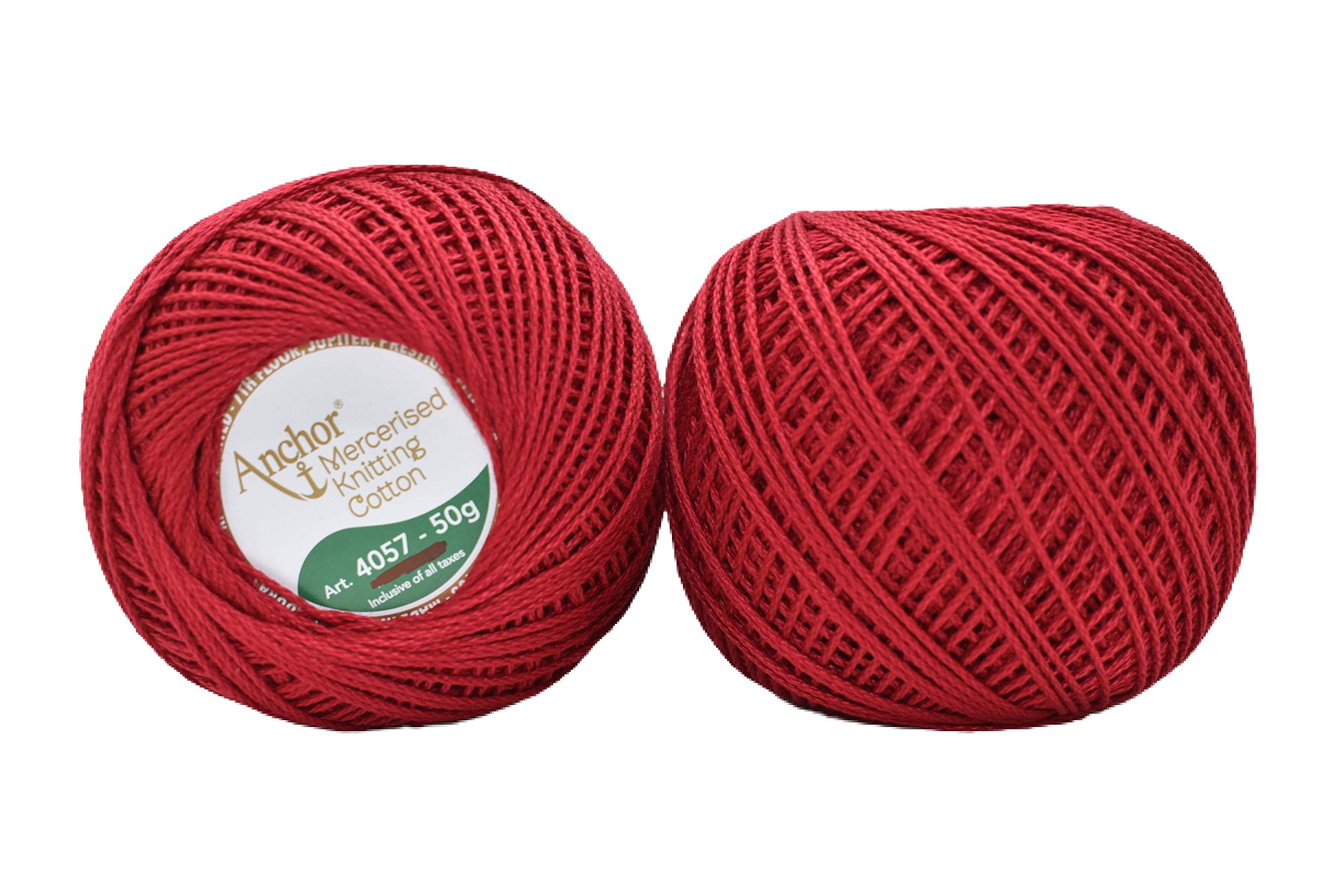 HUNNY- BUNCH® Premium Anchor Mercerised Knitting Crochet Cotton Thread Yarn Balls for Knitting, Weaving, Embroidery, DIY and Craft Making (Art. 4057) 50G - Pack of 1 (19)