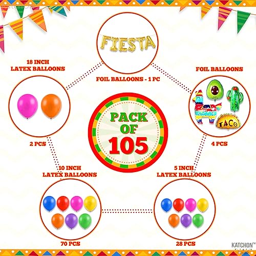 Miniatura 2 de Katchon, Kit de arco de globos de fiesta de 105 piezas, arco de globos del Cinco de Mayo, globos de fiesta para decoraciones de fiesta  Decoraciones