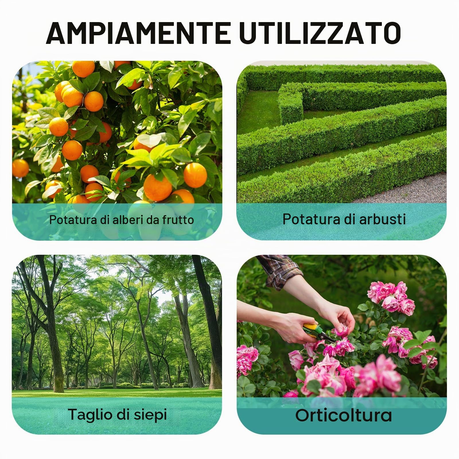 Cesoie Troncarami Telescopiche 41-59 cm, Troncarami Leggeri con Lame Affilate in Acciaio SK-5 con Rivestimento Antiaderente per Tagliare Legno Fresco Fino a 40mm di Diametro