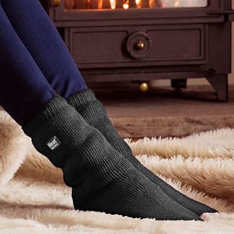 HEAT HOLDERS - 3 Pack Multipack Ladies Insulated Thermal Socks for Winter, Size 5-9