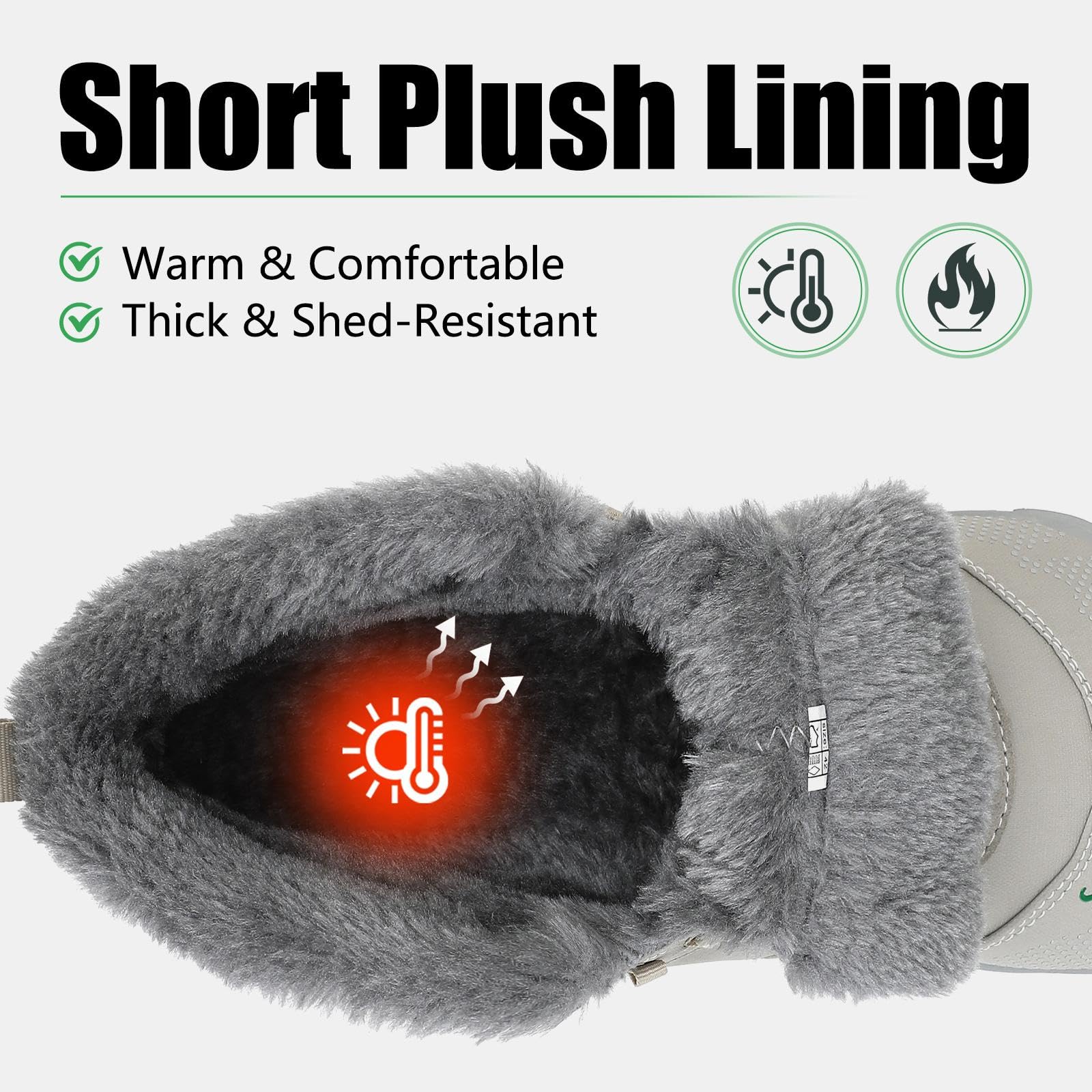 SAGUARO Barefoot Stivali Invernali Impermeabile Uomo Caldo Scarpe Inverno Donna Trekking Sneaker Outdoor Impermeabile