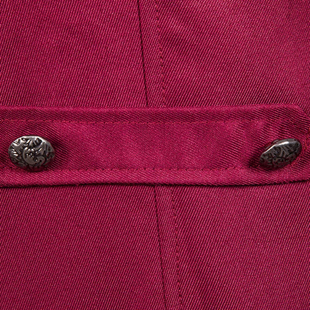 Sakko Herren Mantel Frack Jacke Gothic Gehrock Praty Outwear (Red, XL)