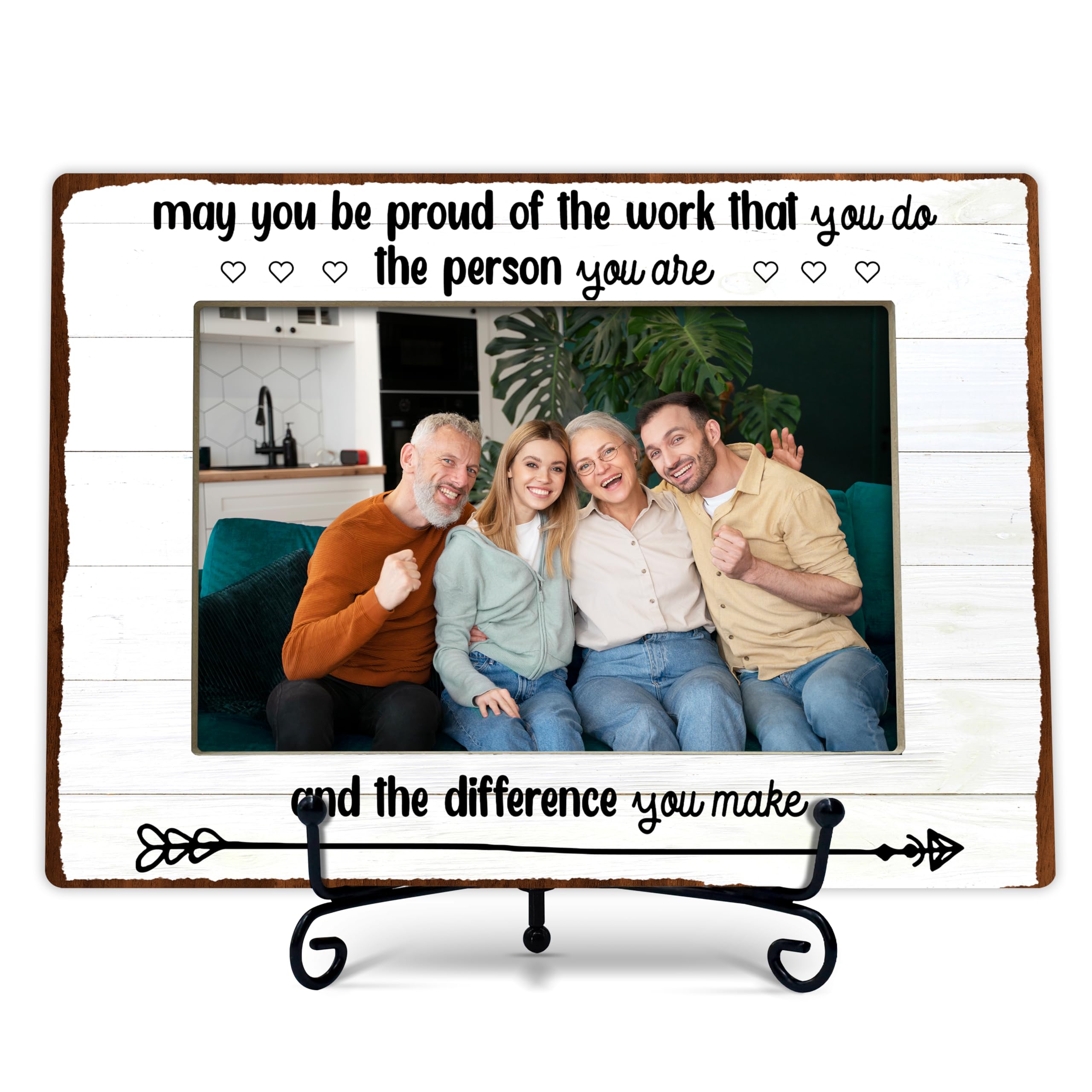 TIOFUNO Teacher Gifts Picture Frame 4x6, Thank You Appreciation Gifts for Employee Boss Mentor Coworkers, May You Be Proud Of The Work That You Do -