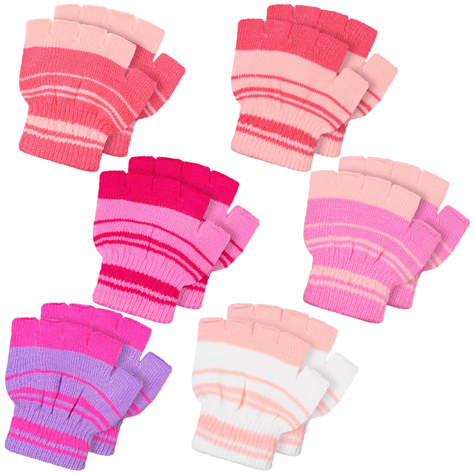 Guanti Senza Dita Per Bambini - 2 Paia Invernali Con Patta | Maglia Calda E Morbida | Per Bambini 3-8 Anni - Foto 6