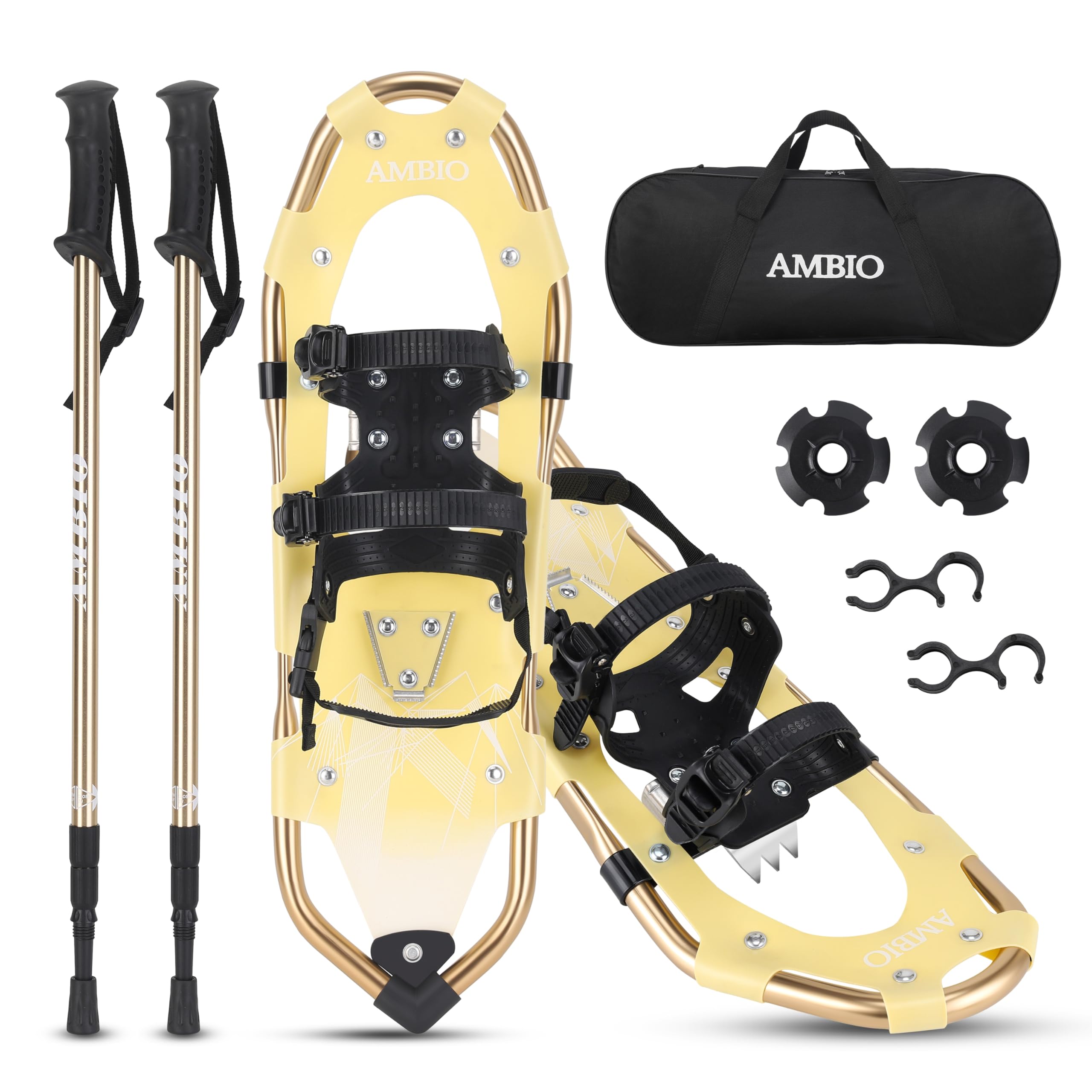 AMBIO Lightweight Snowshoes for Men Women Youth Kids, Aluminum Alloy