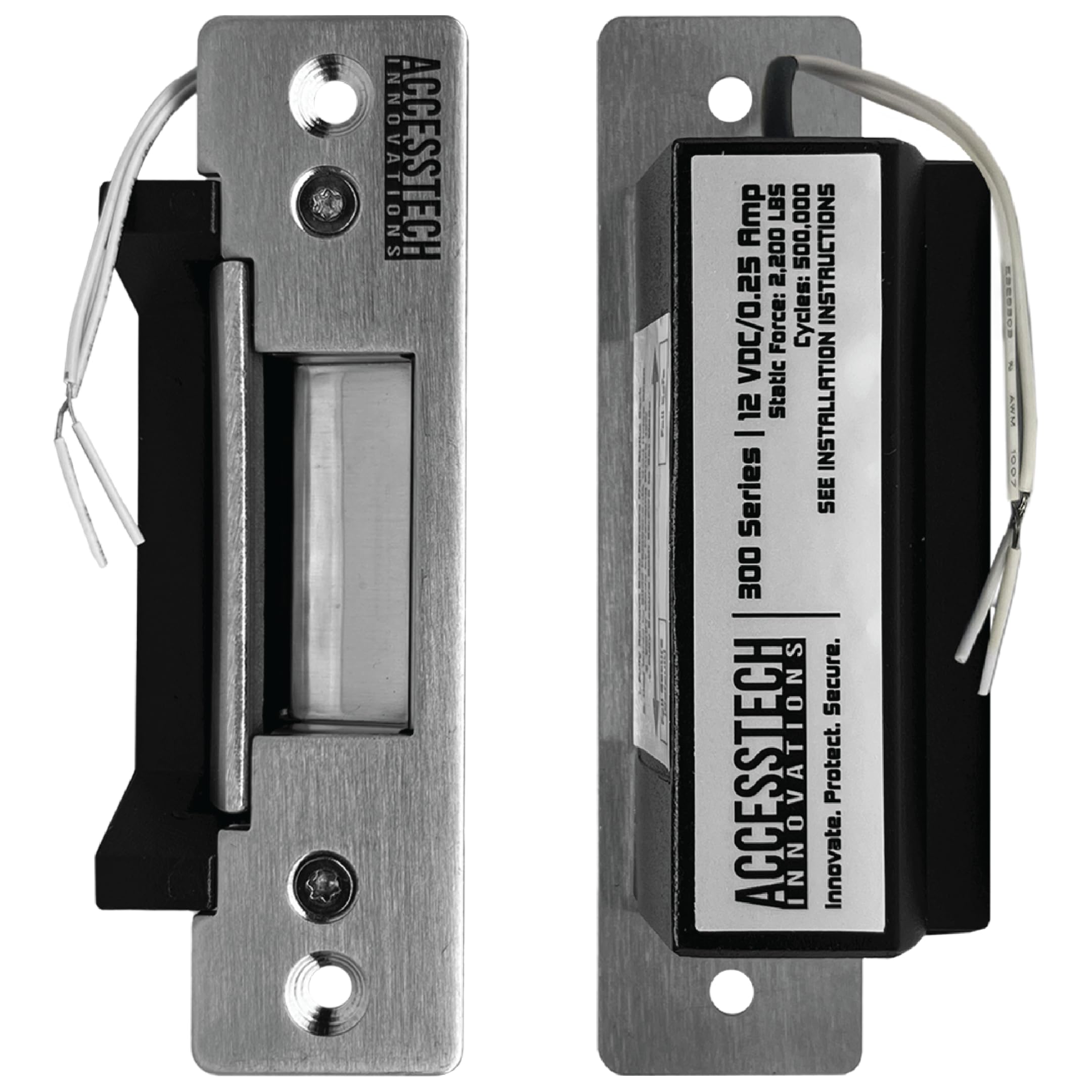 Sistema de control de acceso estándar ANSI de cerradura de puerta eléctrica resistente | 2,200+ LBS | Seguro contra fallos/fallas ajustable | Voltaje de entrada de 12 V CC