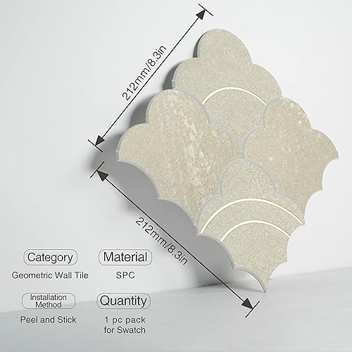 Miniatura 11 de COLAMO 1 pieza de lujo para salpicadero de despegar y pegar, mezcla de piedra sintética, azulejos adhesivos inteligentes de metal dorado, para pegar