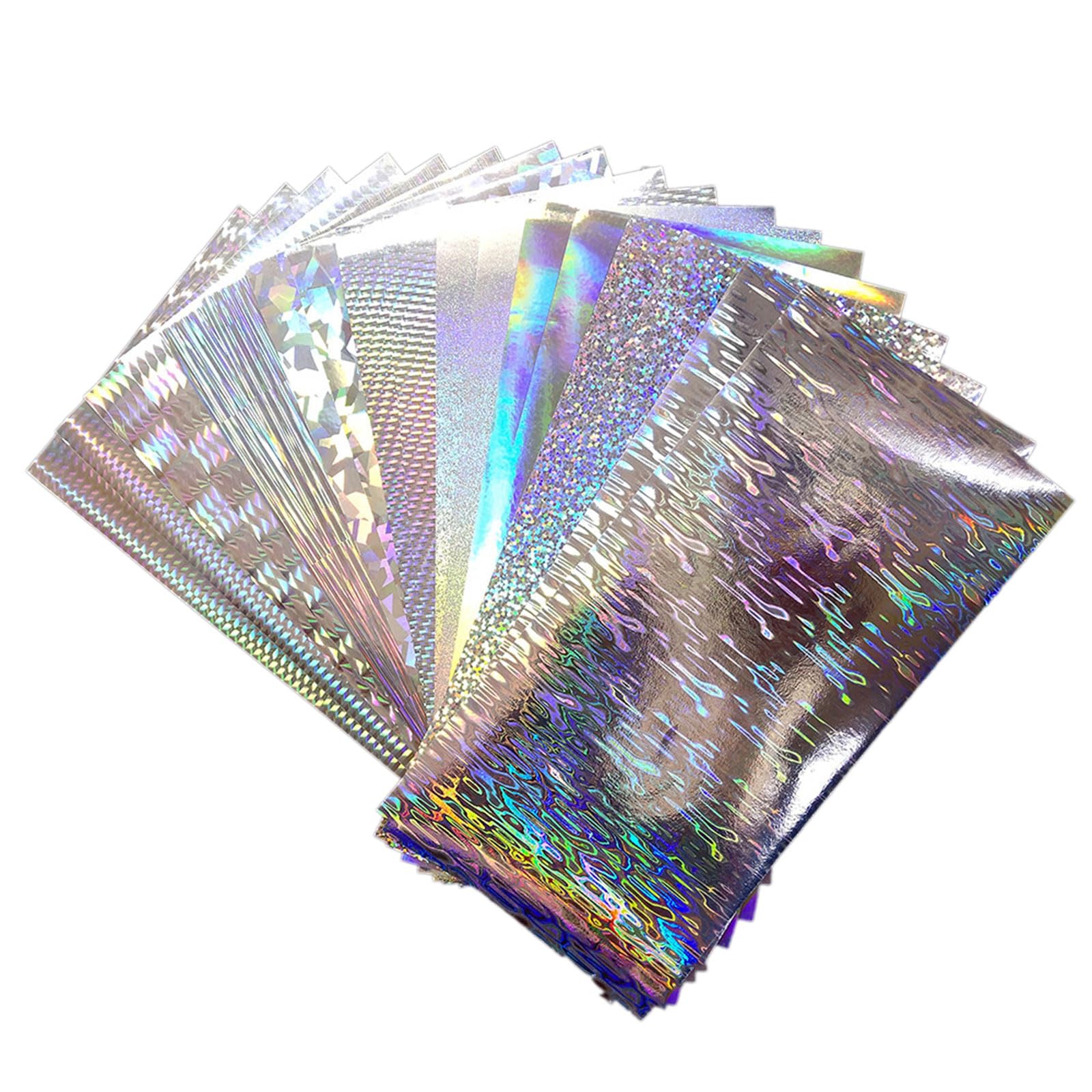 Zeizafa 18Pcs Reflective Fishes Scale Stickers Holographics Adhesive Film Flashing Lure Tape Hard Baits Lure Stickers for Lure
