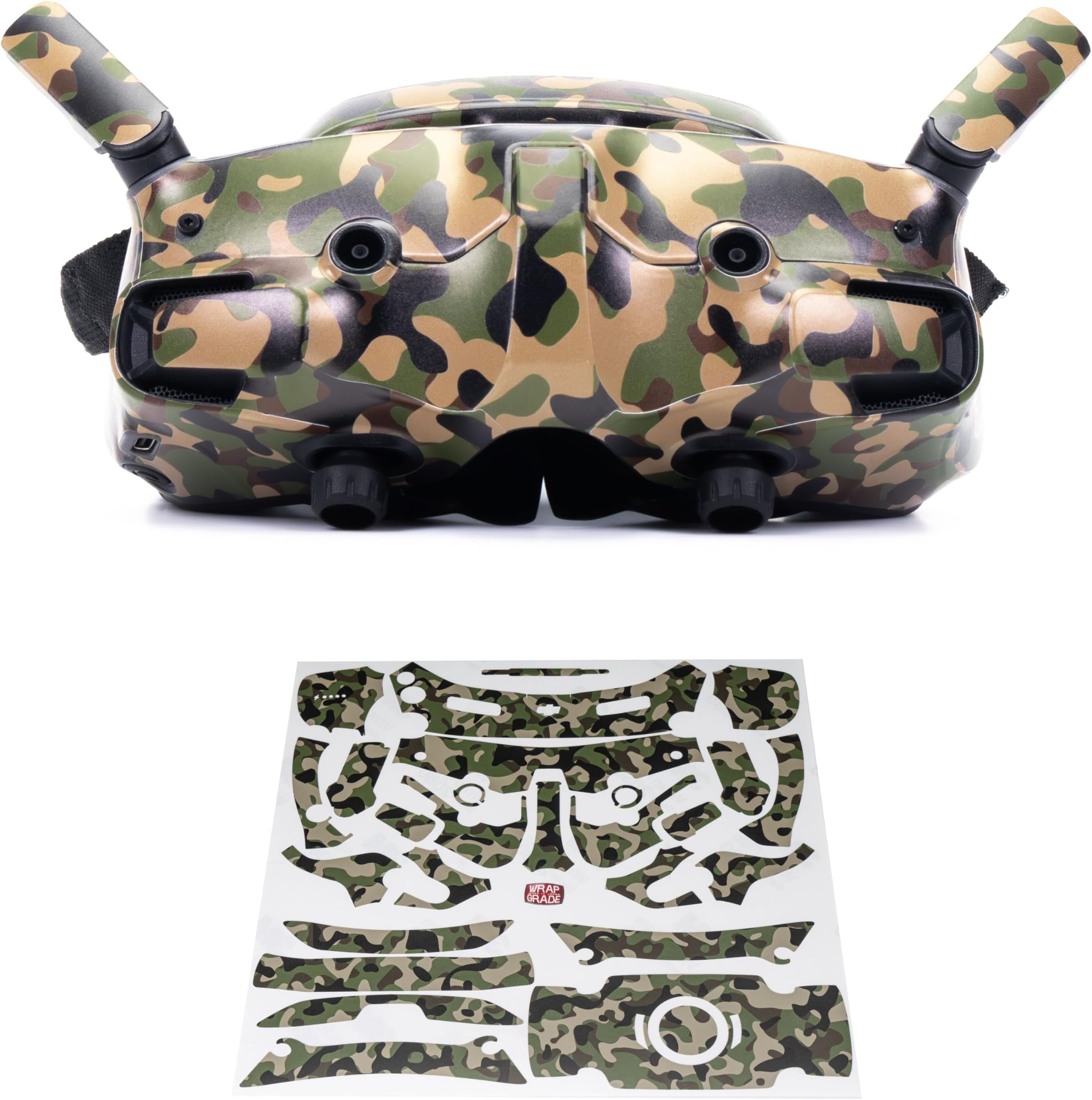 WRAPGRADE Skin Stickers Compatible with DJI Goggles 3 (Woodland CAMO)