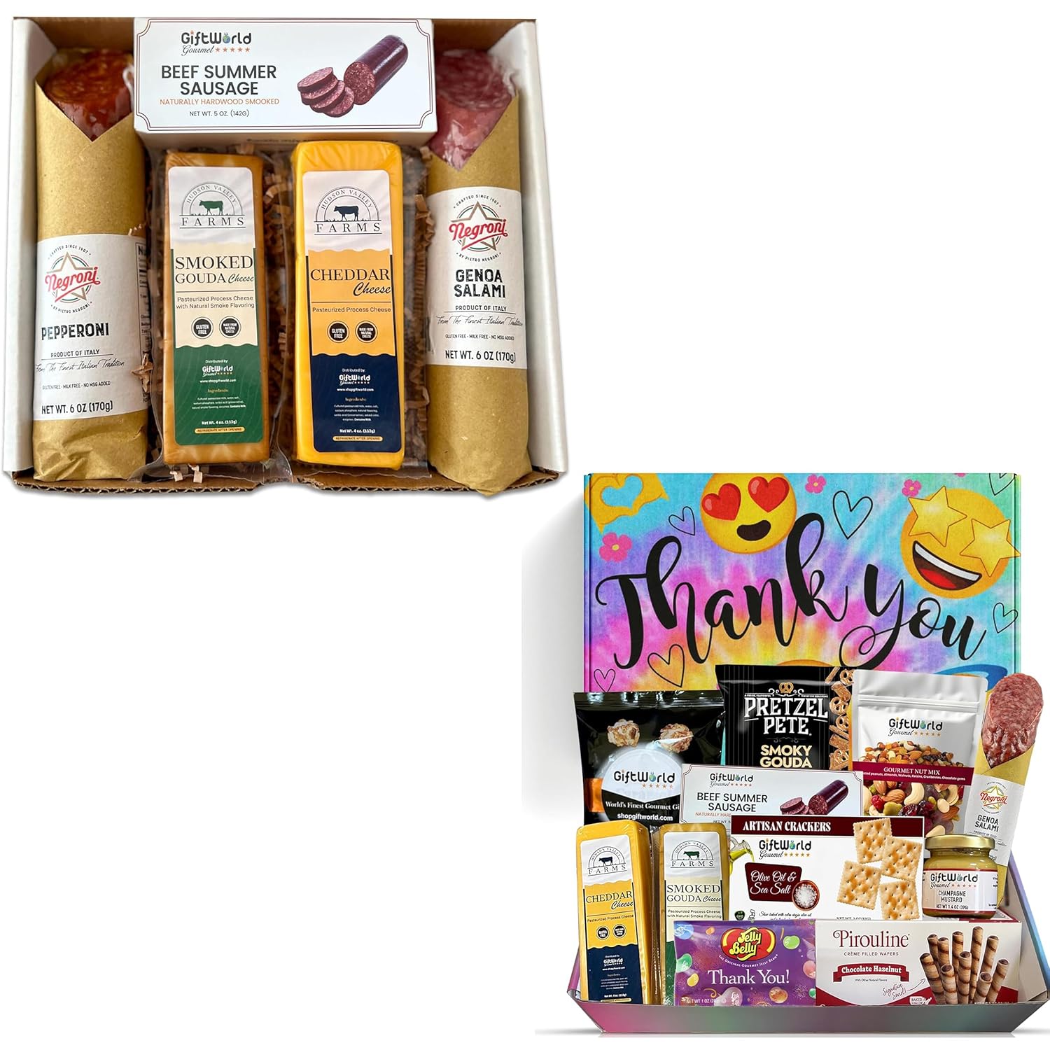 Giftworld Charcuterie and Thank You Meat and Cheese Gifts Baskets
