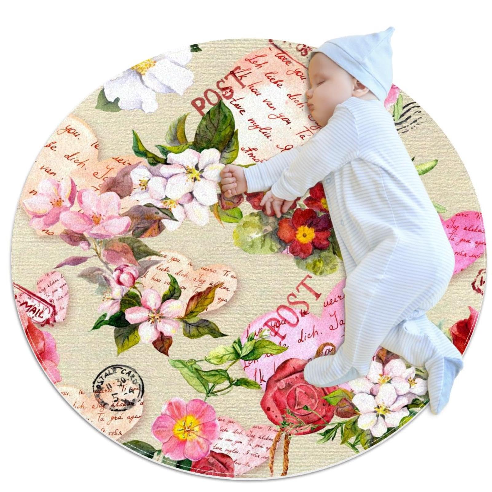 Tapis de salle de bain antidérapant rond 1m pour sécuriser la chambre