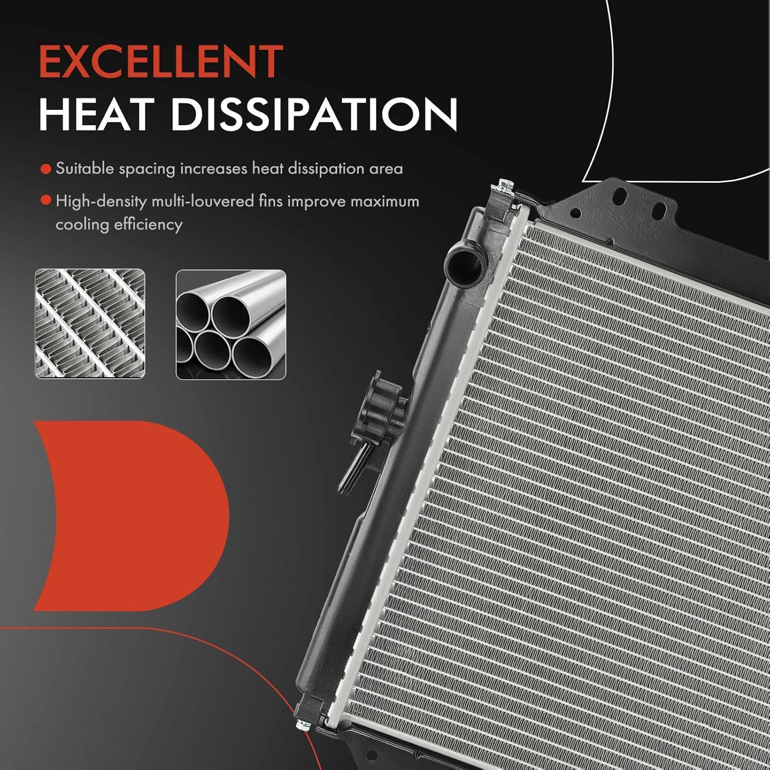 A-Premium Engine Coolant Radiator Assembly Compatible with Suzuki Samurai 1985 1986 1987 1988 1.3L, Replace# 1770080001, 1770080002